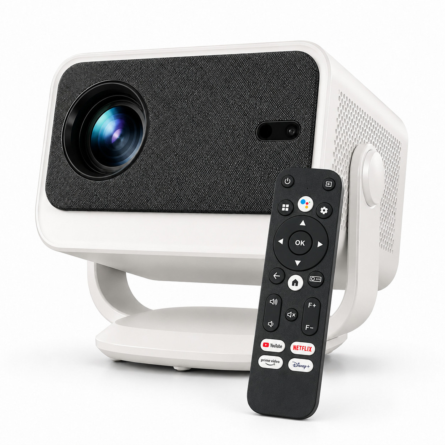 Image of BeamX Neo GTV Google TV 100% Dust-Free Sealed 1080P 4K Support Dolby Voice Assistant (20000 lm / 1 Speaker / Wireless / Remote Controller) Portable Projector