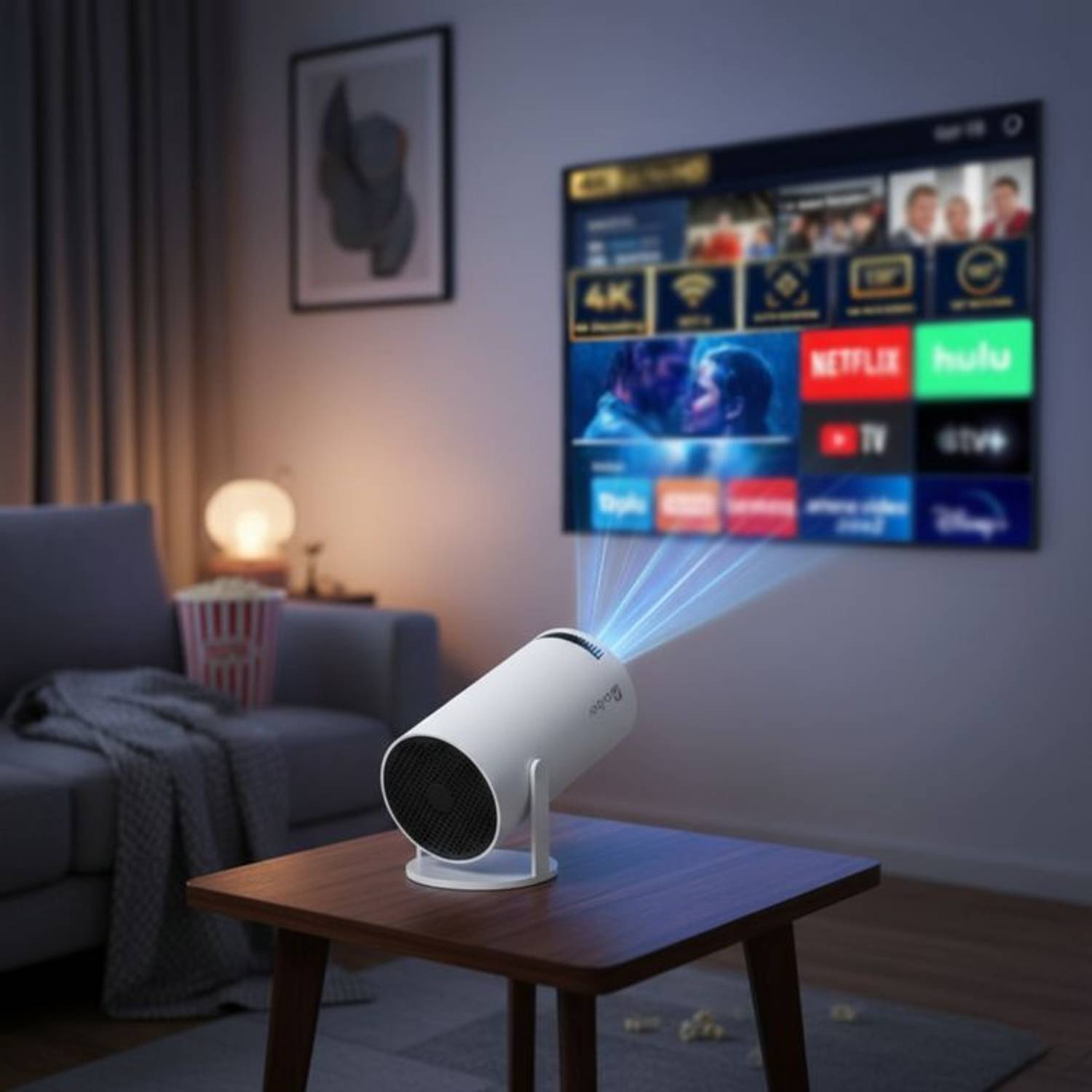Sagar Smart 4K LED Projector 720p 2500 Lumens - Image 1