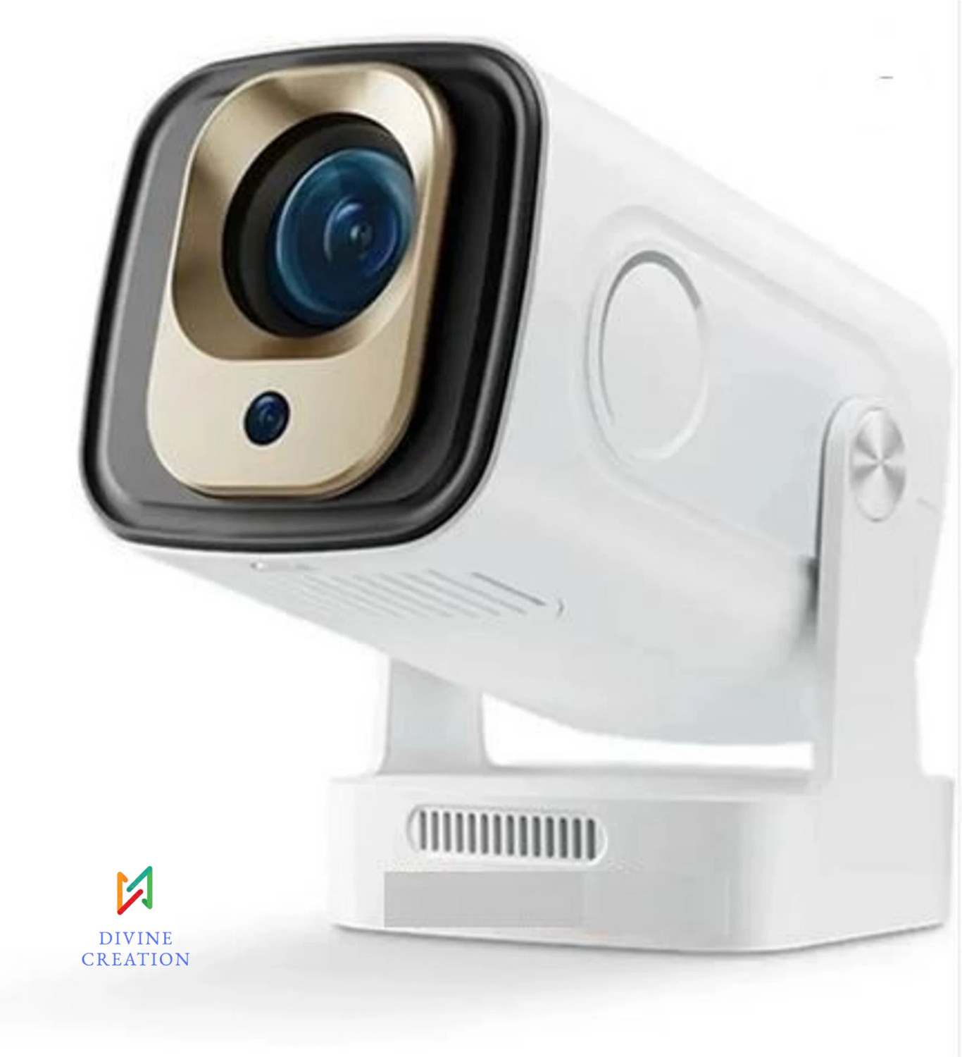 Image of Divine creation HY 260 Smart HD LED Projector with WiFi Built-in Speaker Dual Band WiFi D17 (8000 lm / 1 Speaker / Wireless / Remote Controller) Portable Projector