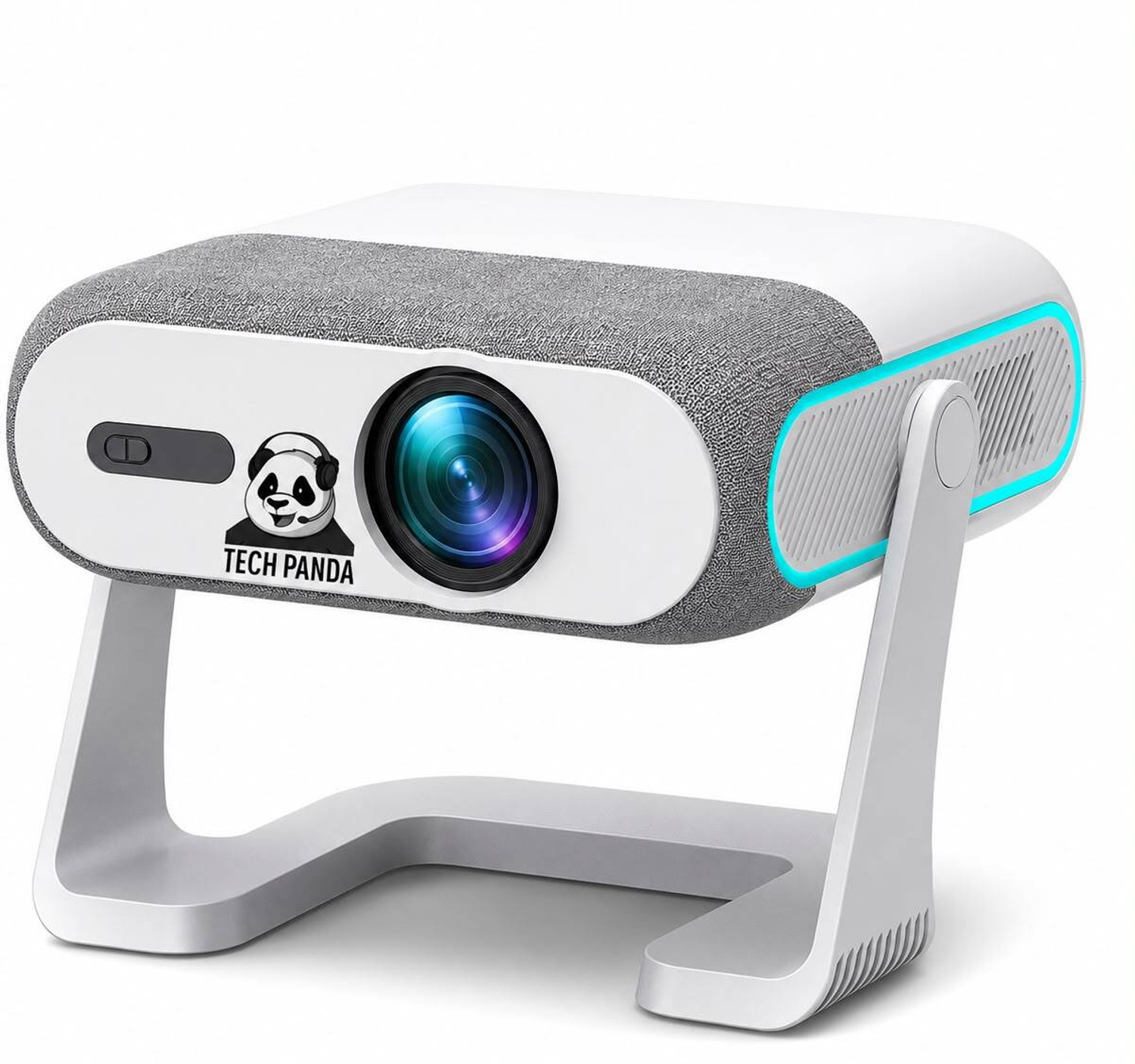 Image of TECHPANDA Smart Projector | Android 13 | 230 Rotate | WiFi 6 | Amlogic T950S Chip (6500 lm / 1 Speaker / Wireless / Remote Controller) Portable Projector