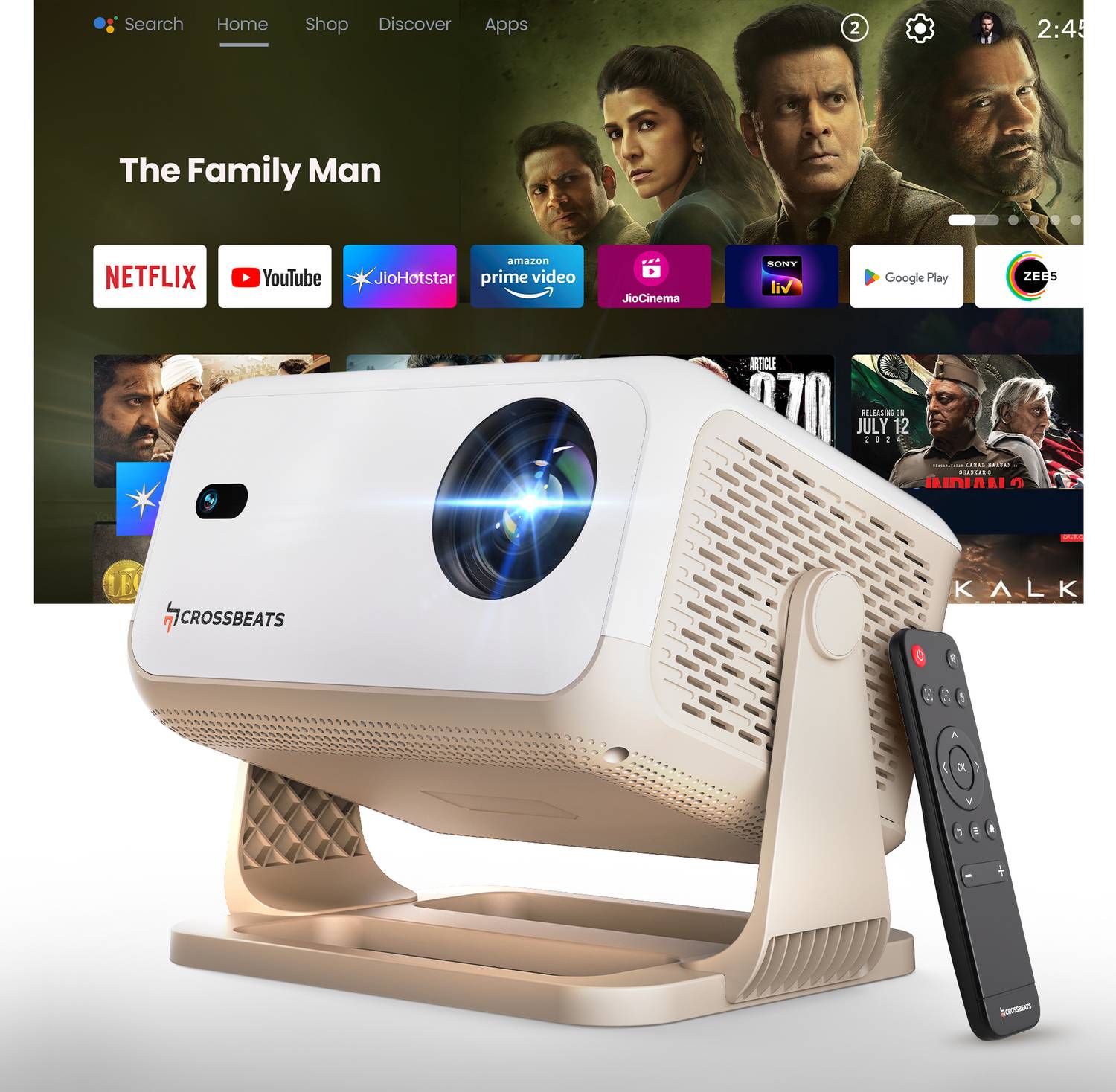 CrossBeats Lumex Cine 4K Ultra HD Projector