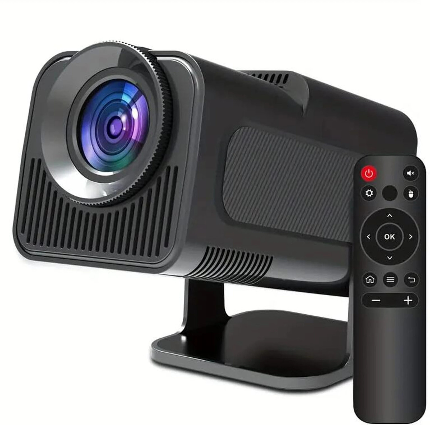 Image of Divine creation HY320 Mini 4K Support Smart Android 13 Projector with WiFi 6 HD Home Theater D74 (5000 lm / Wireless / Remote Controller) Portable Projector