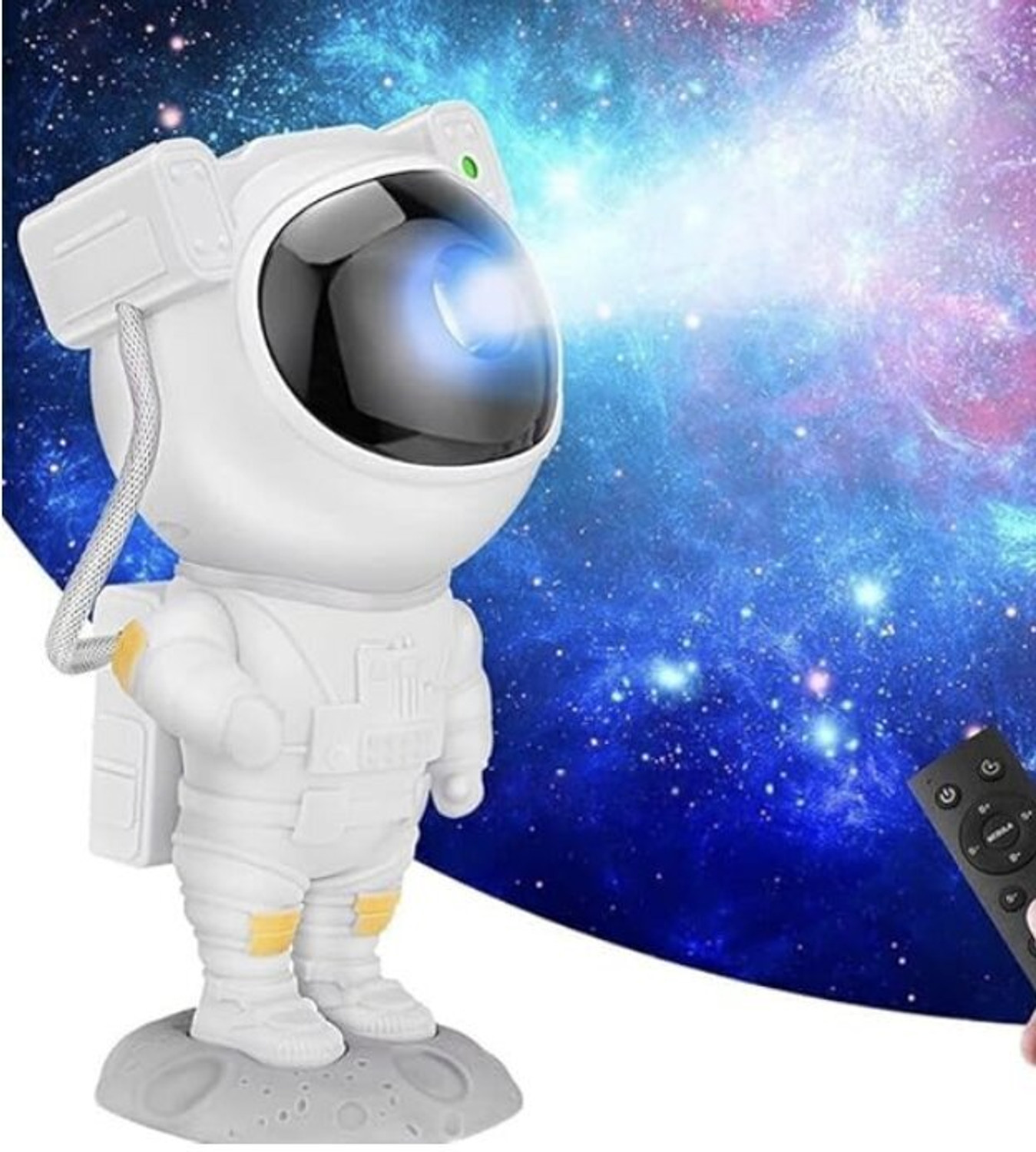 Image of Lisse Astronaut Galaxy Projector Night Light with Remote Control, 360 Rotating Star (50 lm / 1 Speaker / Wireless / Remote Controller) Portable Projector