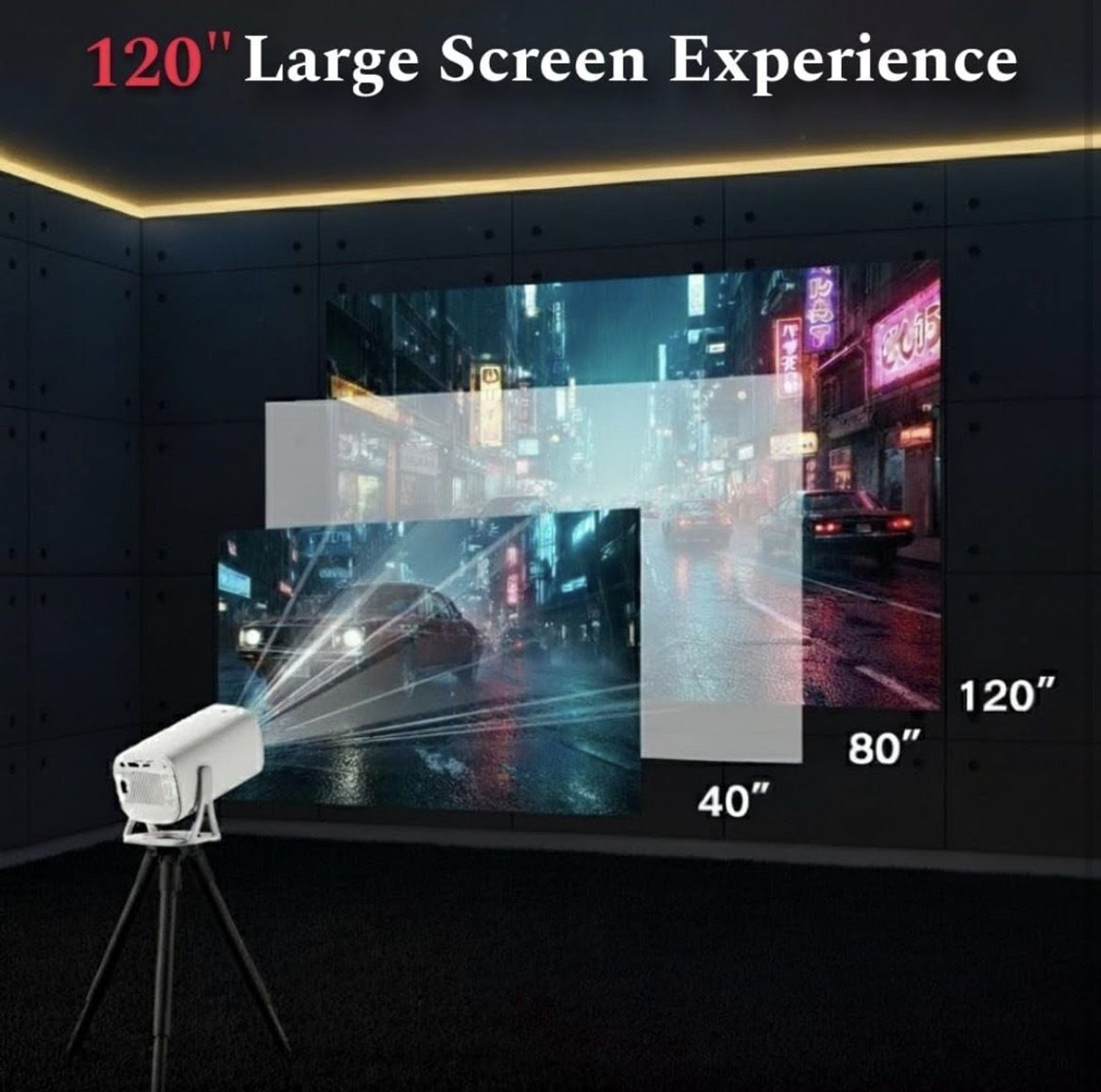 Image of YGNova Mini LED Projector (3000 lm / 1 Speaker / Remote Controller) Portable Projector