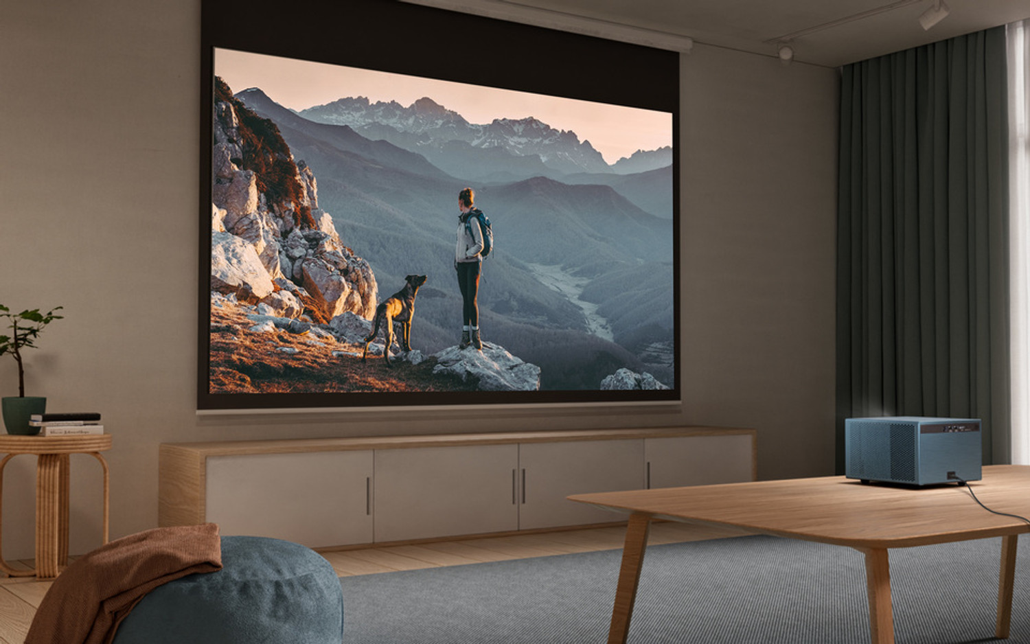 Image of ViewSonic LED LX60HD Projector 1080p, Google TV (630 lm / 2 Speaker / Wireless / Remote Controller) Portable Projector