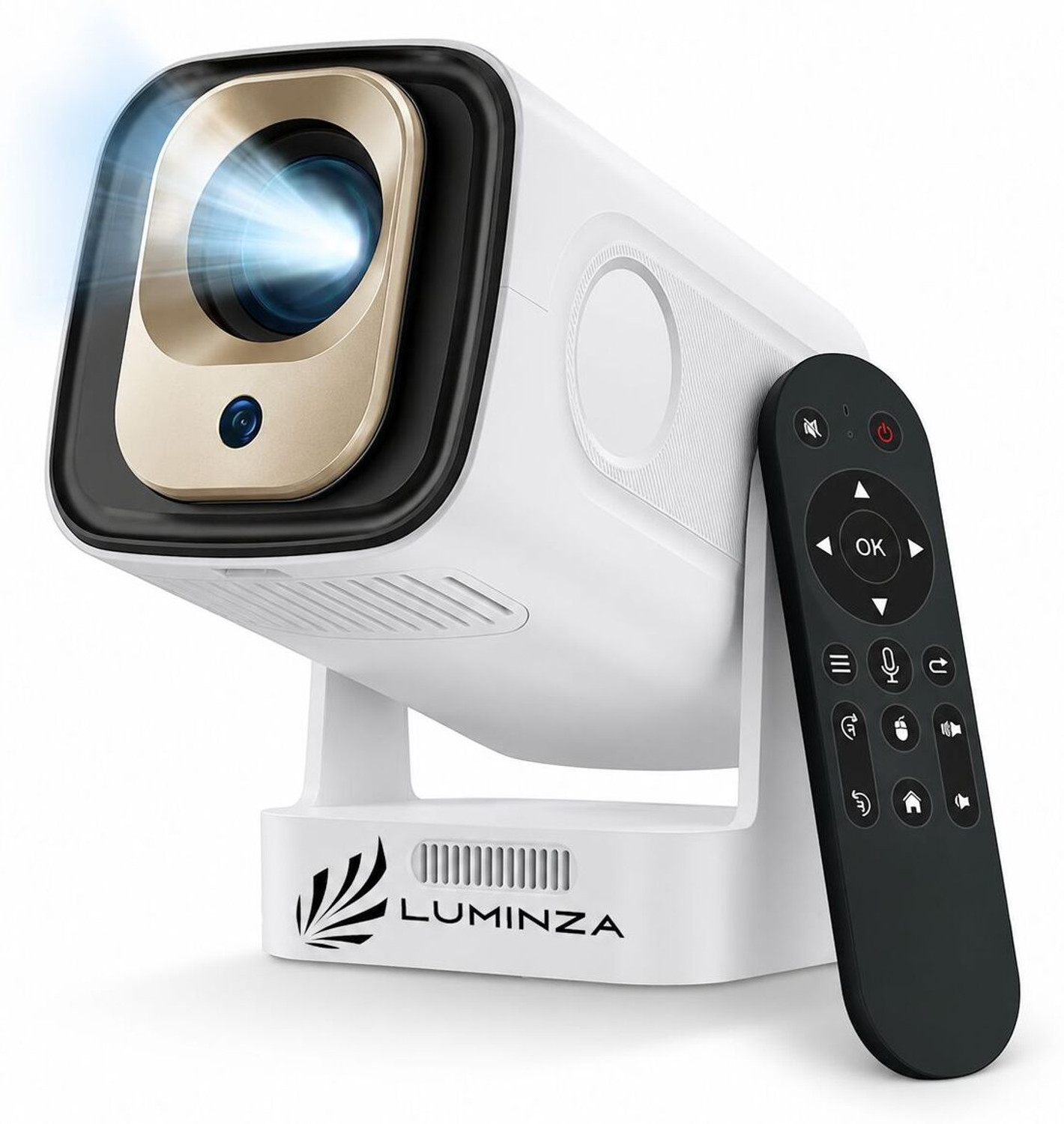 Image of LUMINZA HY260Pro 4K Smart Projector, Auto Focus, 1080P Native, WiFi 6, BT 5.4 (2000 lm / 1 Speaker / Wireless / Remote Controller) Portable Projector
