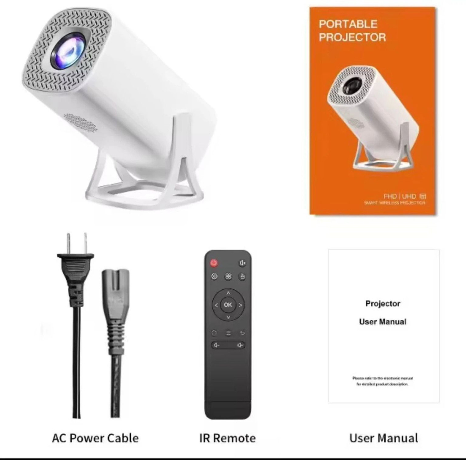 Image of OOTERI Portable Mini LED Smart Projector for Home Theater, Mobile, Laptop (6000 lm) Portable Projector
