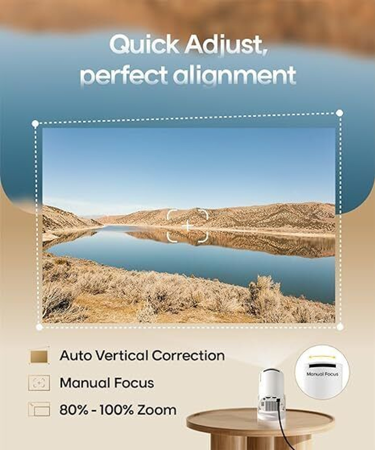 Image of Reysol Projector Android 13 Native 720P 4K Support WIFI6 Miracast 16 GB Storage (7000 lm / 1 Speaker / Wireless / Remote Controller) Portable Projector