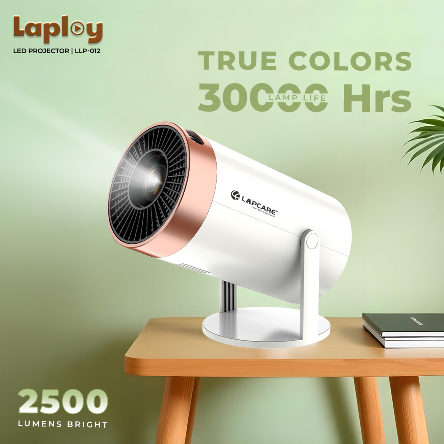 Image of LAPCARE Laplay LLP-012 LED Projector (2500 lm / Remote Controller) Portable Projector