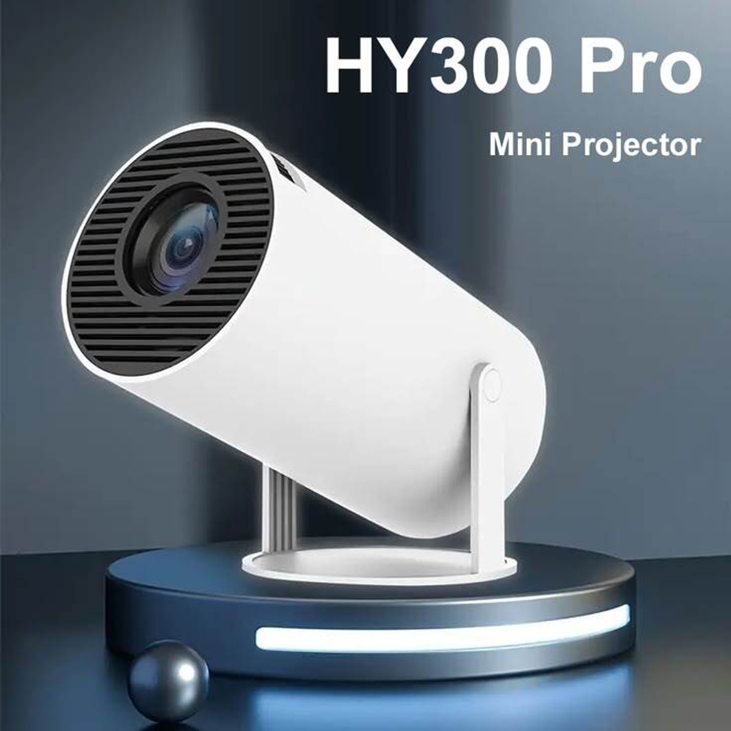 Image of Offtrot HY300 Smart Android Projector (160 lm / 1 Speaker / Wireless / Remote Controller) Portable Projector