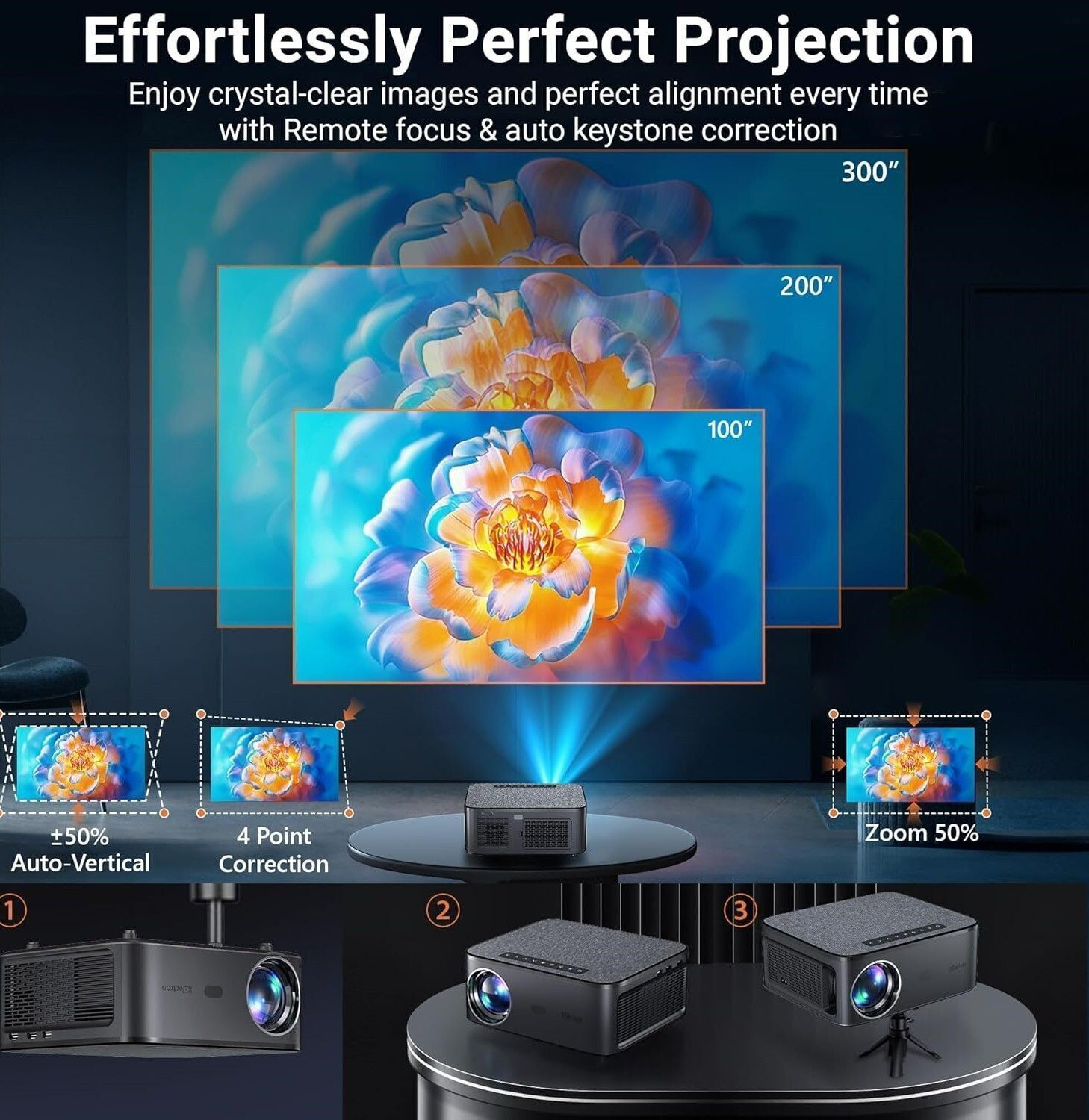 Image of XElectron iProjector 1 Plus (20000 lm / 1 Speaker / Wireless / Remote Controller) Projector