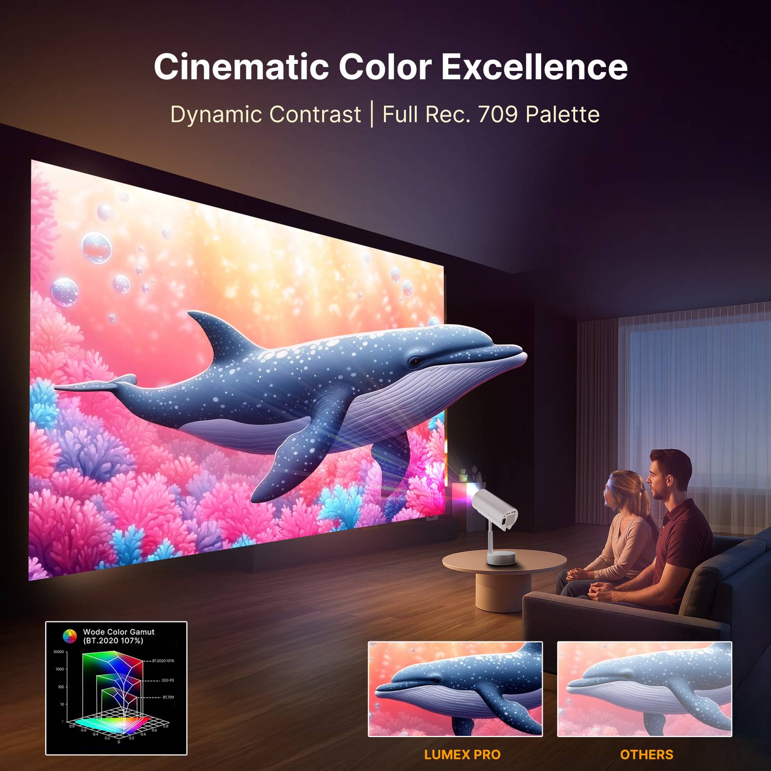 CrossBeats Lumex Pro 4k Ultra HD Projector - Image 5