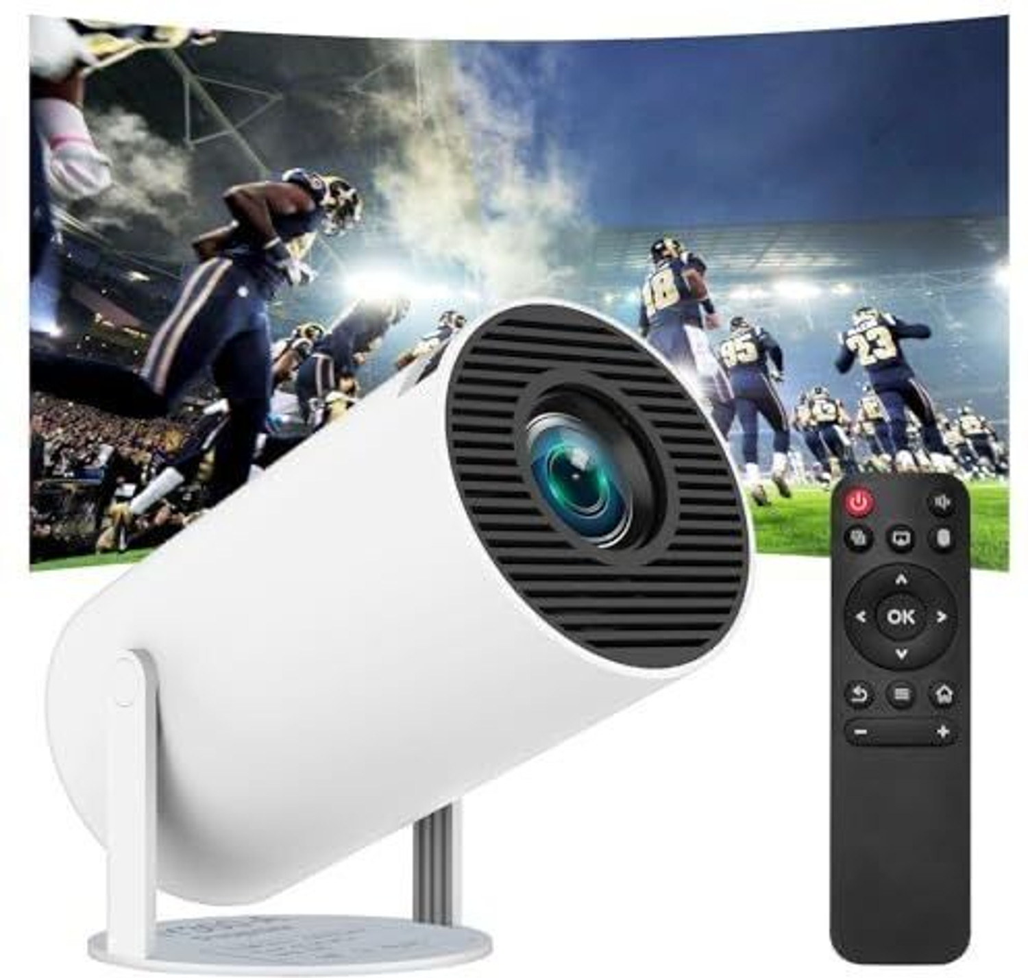 Image of Amit Portable Projector Android 11 Projector, 4K /1080P, Wi-Fi 5G BT 5.0 (200 lm / 2 Speaker / Wireless / Remote Controller) Portable Projector