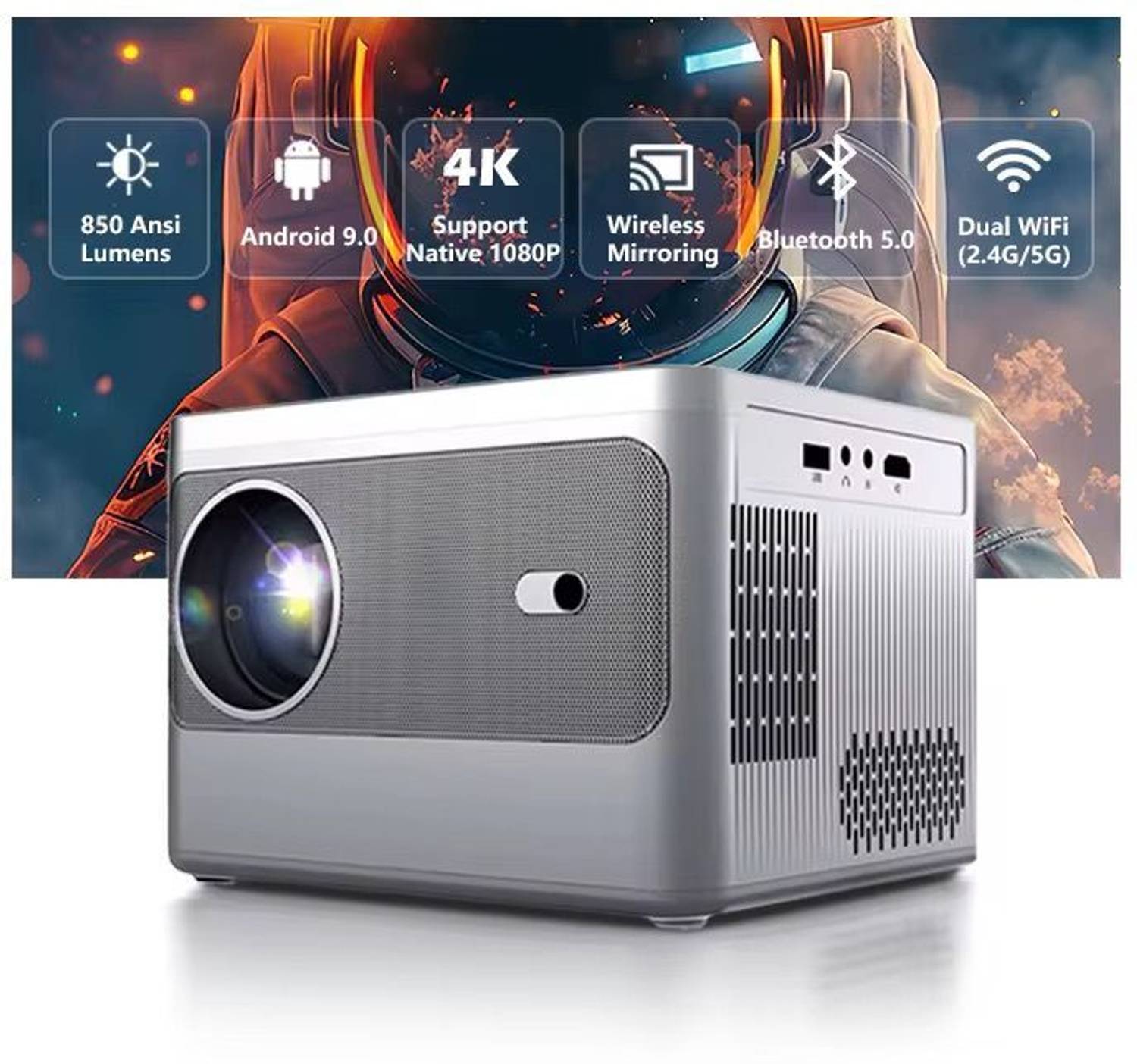 Topro HY300 4GB/8GB, HD Android 11 Projector WiFi 7/BT 6.0 180