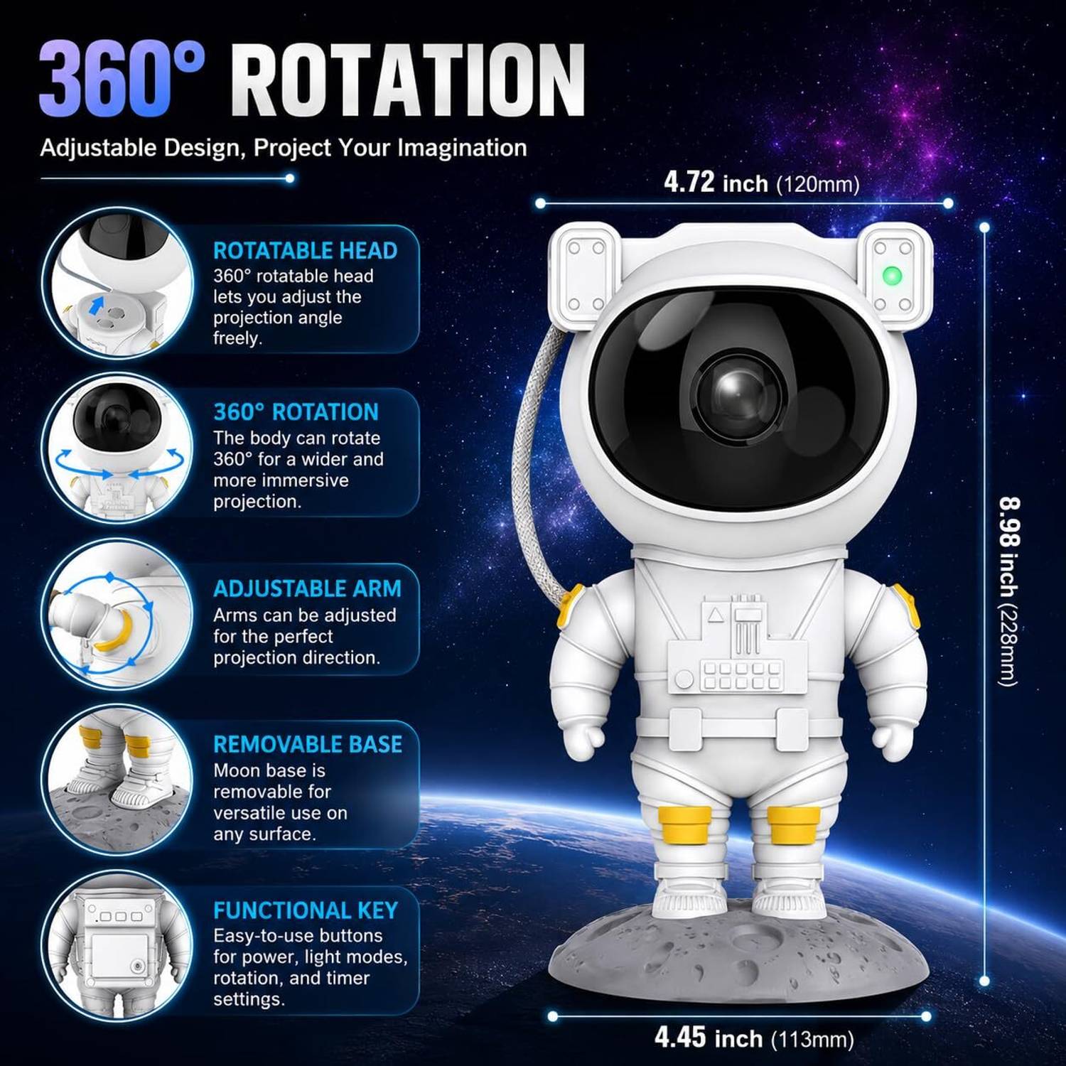 1542Store Galaxy Star Projector LED Night Lamp - Image 2