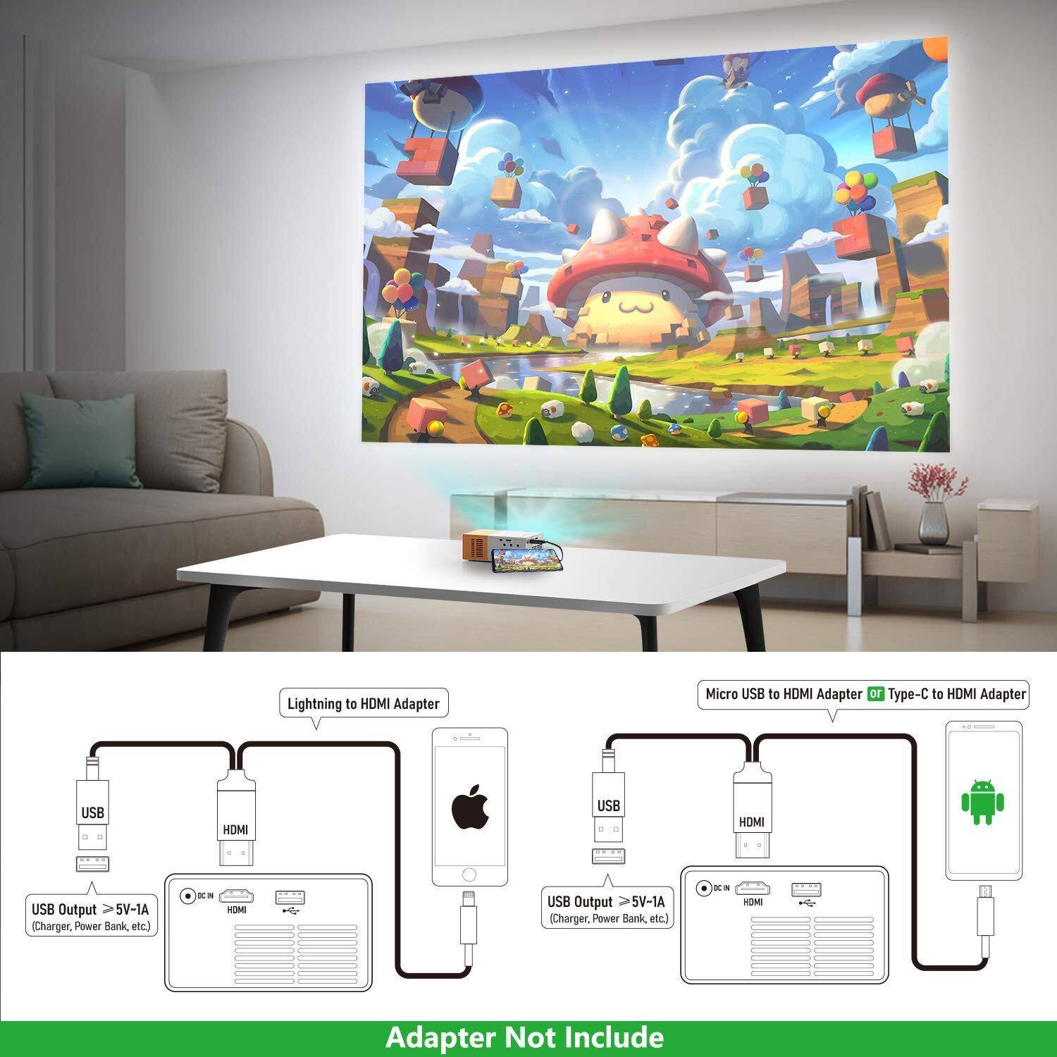 ppr Mini Portable LED Projector - Image 5