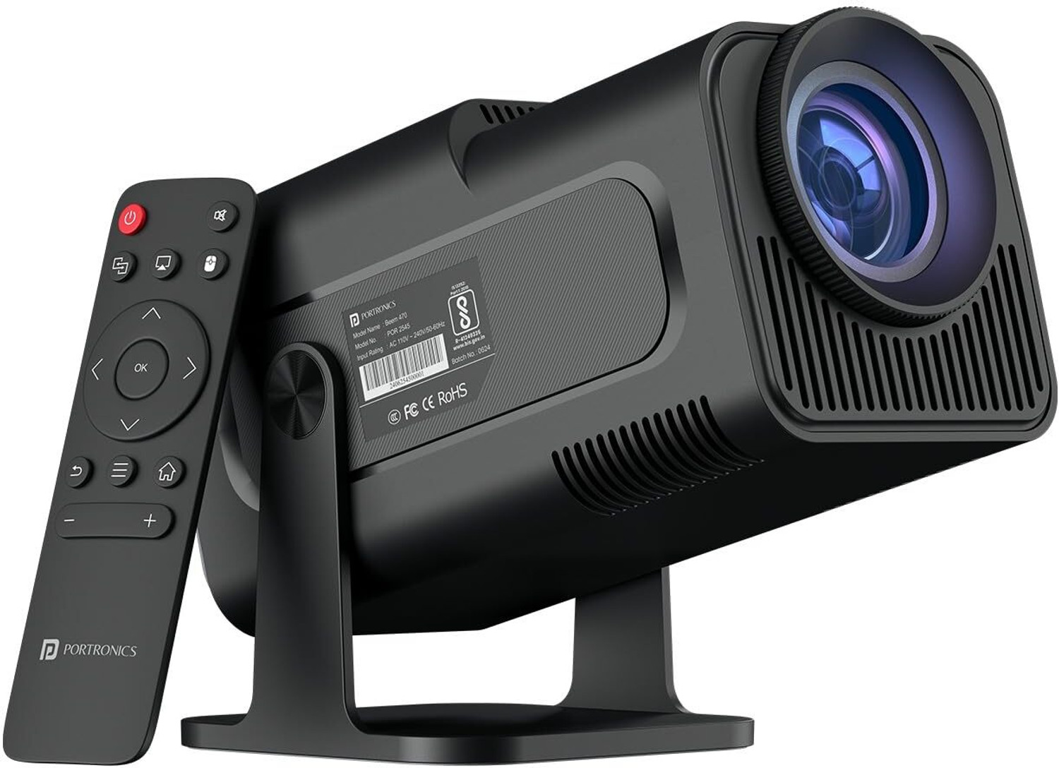 Image of AVOIHS Smart Mini Projector Portable HD LED Projector for Phone Laptop Home Theater (4500 lm / 1 Speaker / Wireless / Remote Controller) Portable Projector