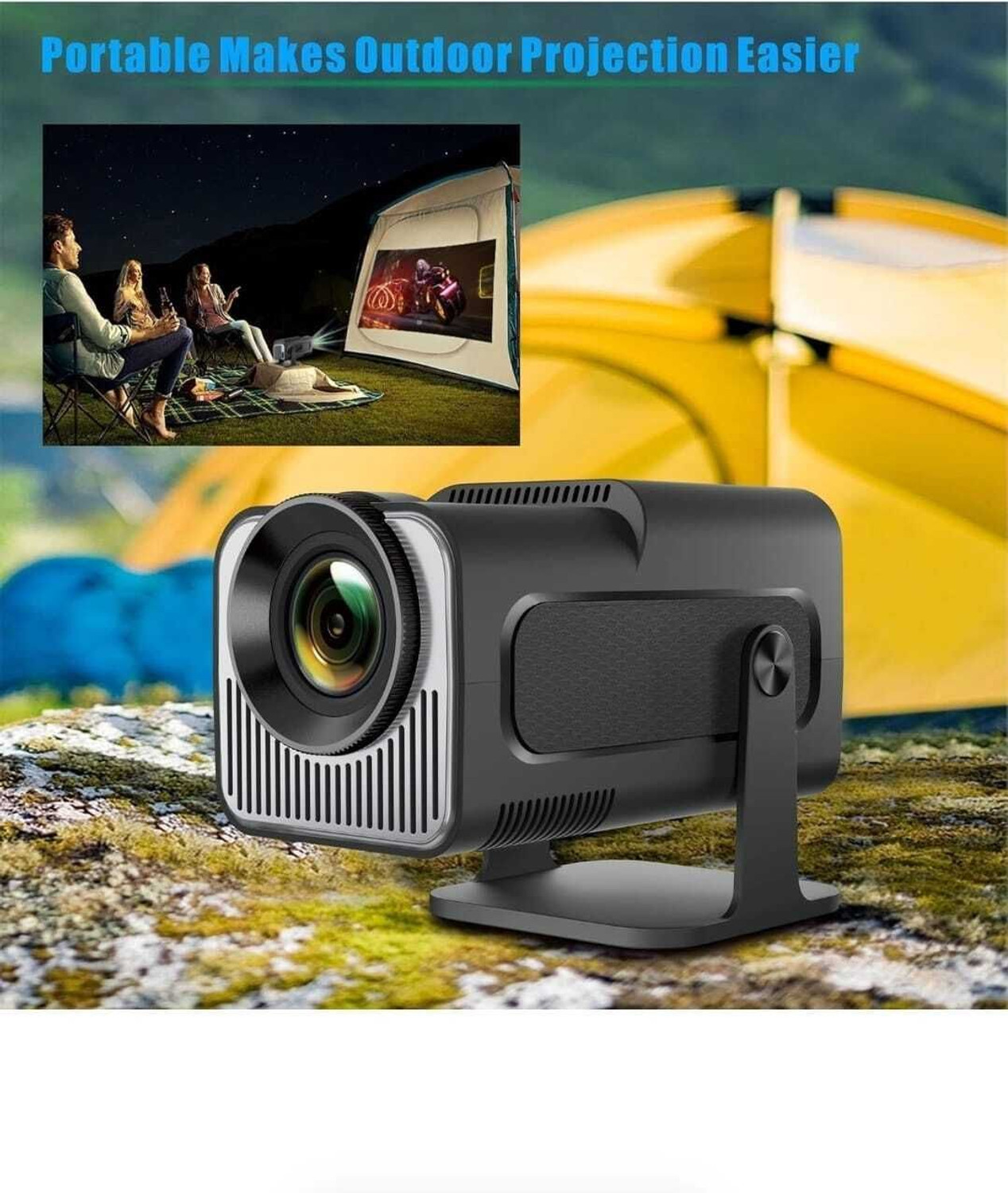 Image of ENKART HY320 Mini Android Projector, 4K Video 1080P with Wi-Fi and Bluetooth 5.0 (7000 lm / Remote Controller) Portable Projector