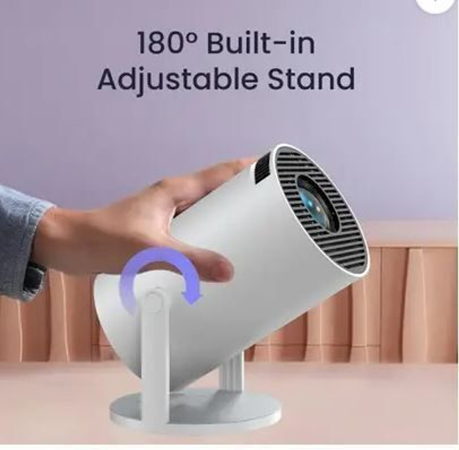 Image of Truecode Android Projector 4K & 1080P, 4D Keystone, 270 Rotation, Device Compatible (2000 lm / Remote Controller) Portable Projector