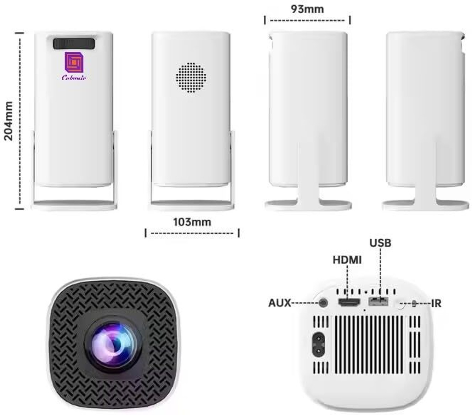 Image of AG INDUSTRY Android 11.0 Smart Projector, 1080P & 4K Support , 2.4G & 5G Wifi, 2X Brighter (8500 lm / 1 Speaker / Wireless / Remote Controller) Portable Projector