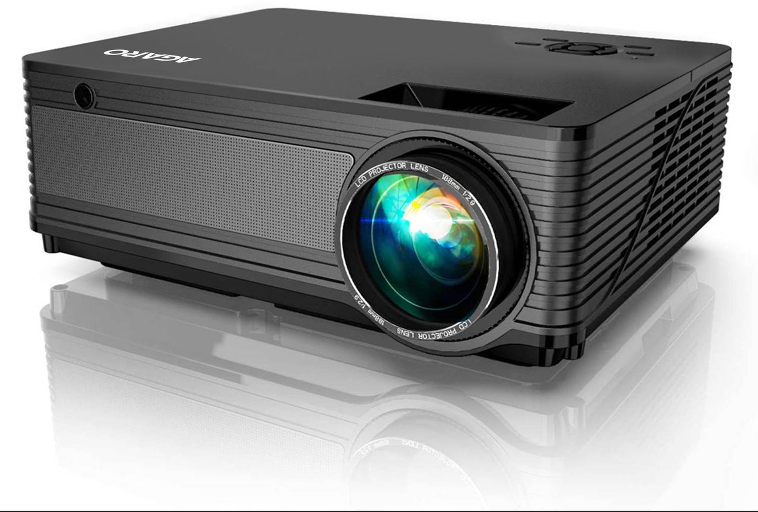 AGARO AG120 Android Projector, WiFi Projector 4K Supported, 3000 Lux 200" Display Movie Projector, Compatible with Phone, Computer, Laptop, USB, Outdoor Entertainment with 8GB Internal Memory (5000 lm) Projector