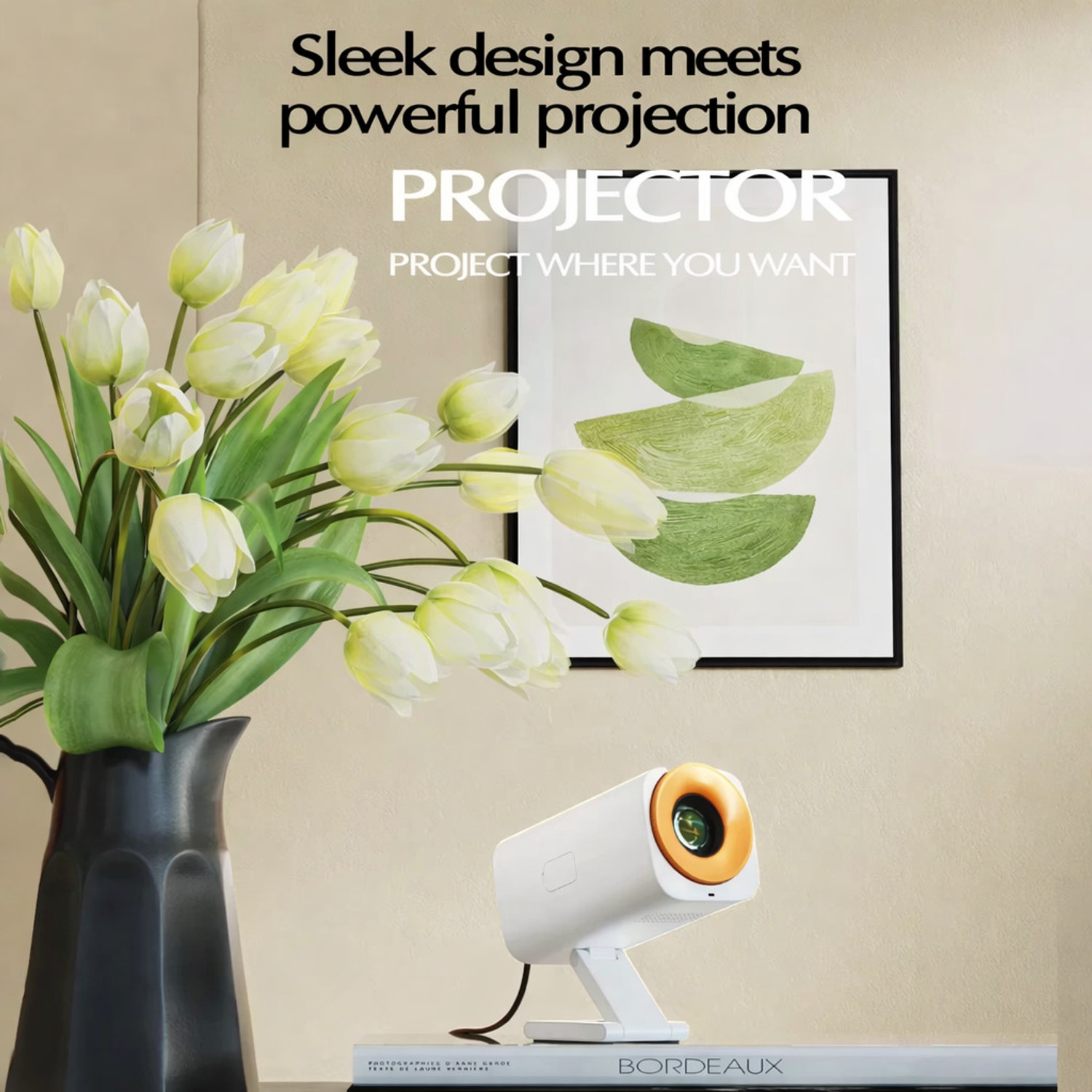 Image of Zync Y2 Android12 Short Throw Smart Mini 4K WiFi Bluetooth Auto Keystone 1280*720p (8000 lm / 1 Speaker / Wireless / Remote Controller) Portable Projector