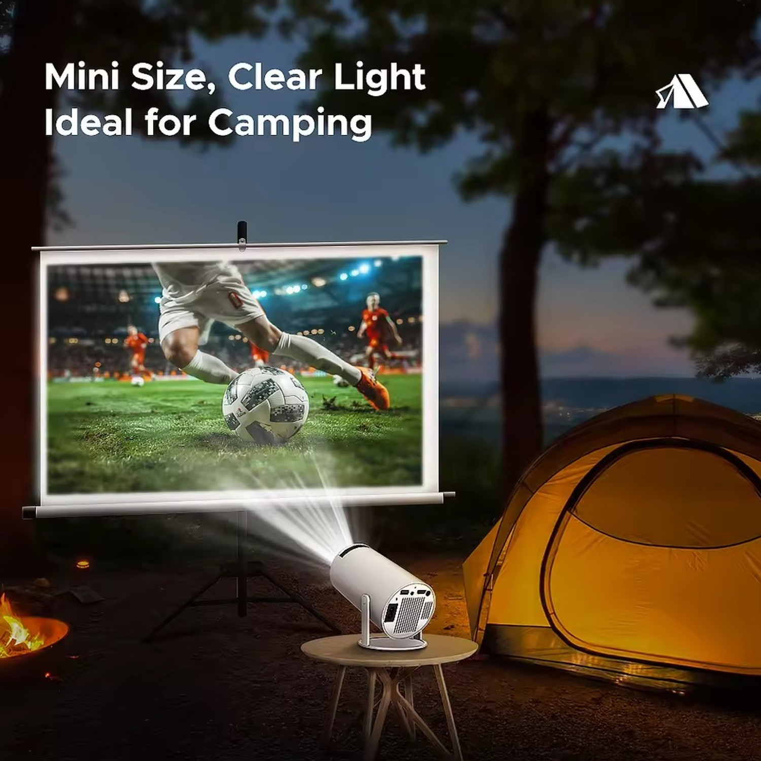 Image of Qolic Compact Mini Projector | 4K Compatible | Full HD 1080P Display Projector (4700 lm / 2 Speaker / Wireless / Remote Controller) Portable Projector
