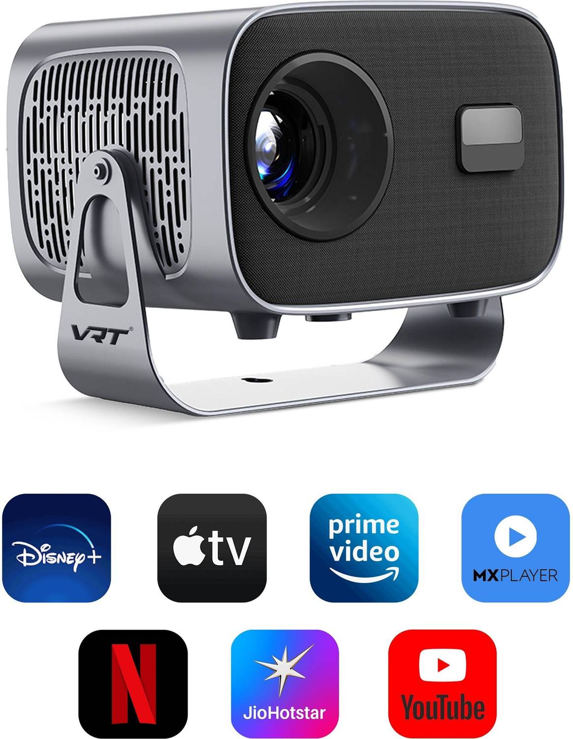 VRT Smart Mini Projector N900 |Android 13, 1080p, 4K Support, Wi