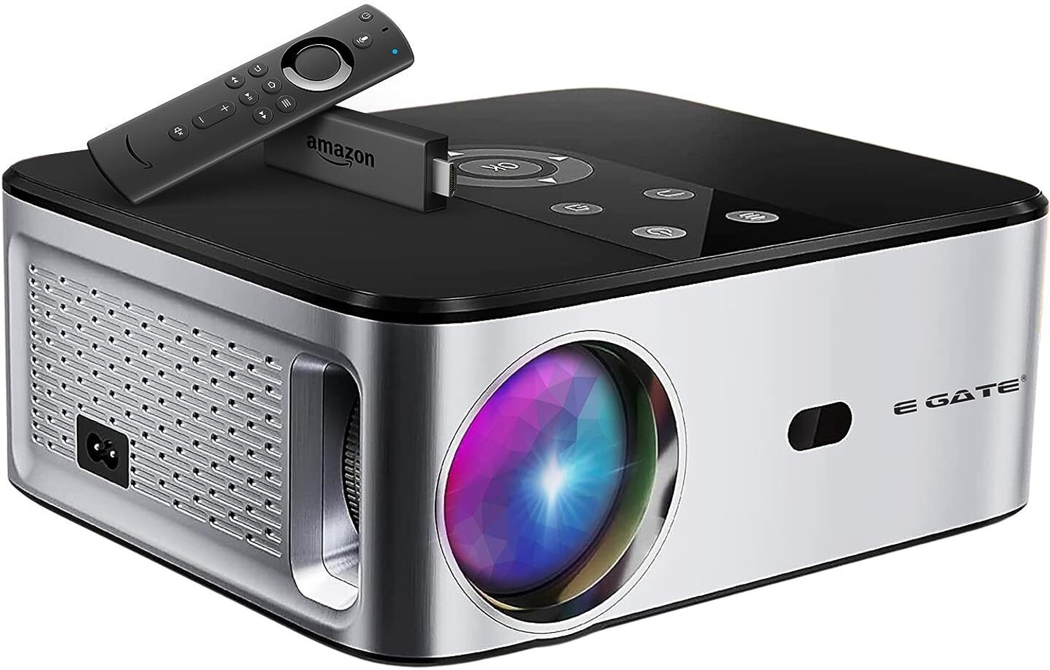 Image of Egate O9 Pro-Zen (12000 lm / 2 Speaker) Dual OS - Android+FTS� Full HD 1080p with 4K Support (Certified Netflix, Prime, Hotstar & More)| 2GB RAM-16GB ROM | ARC HDMI | Dolby Audio | Fully Automatic Projector