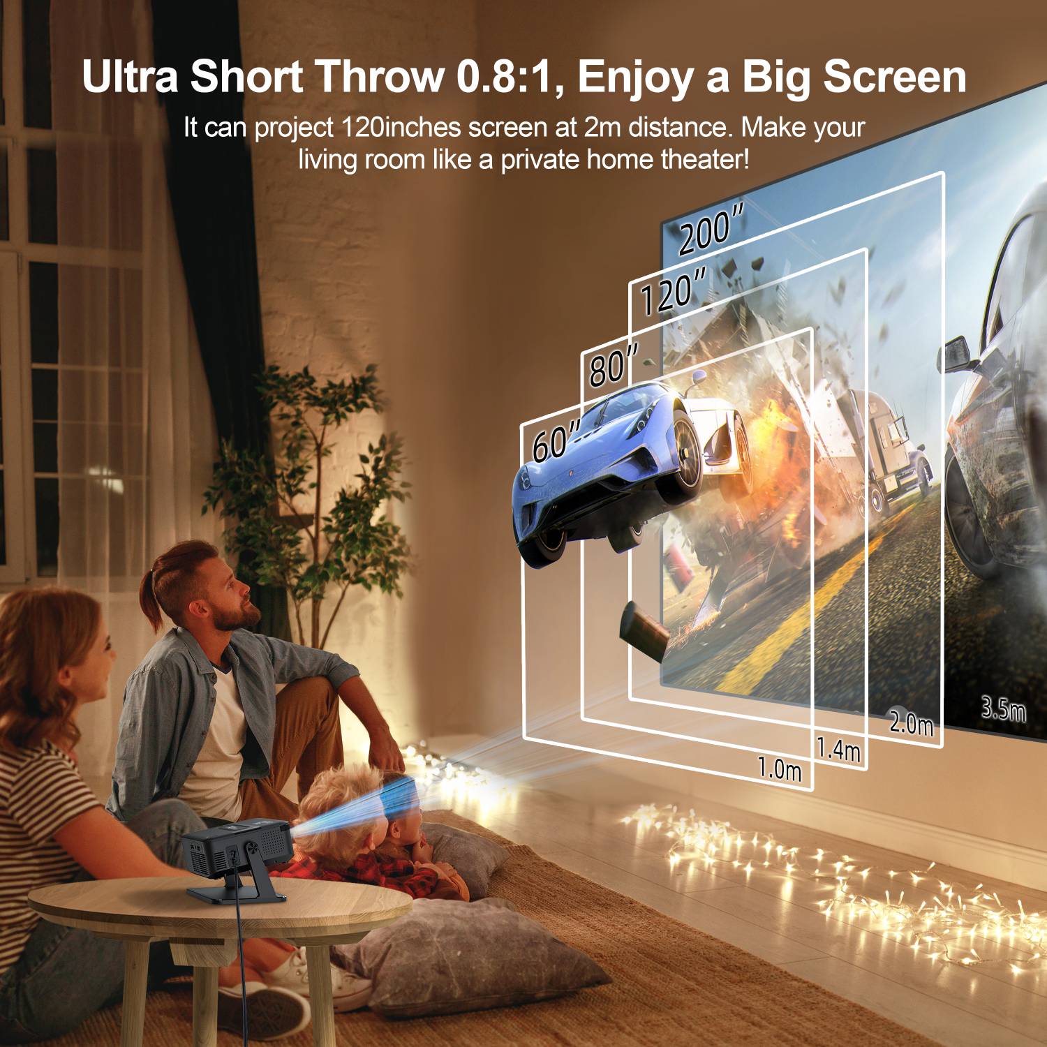 Shopexo HA109 4K Support Portable Projector - Image 2