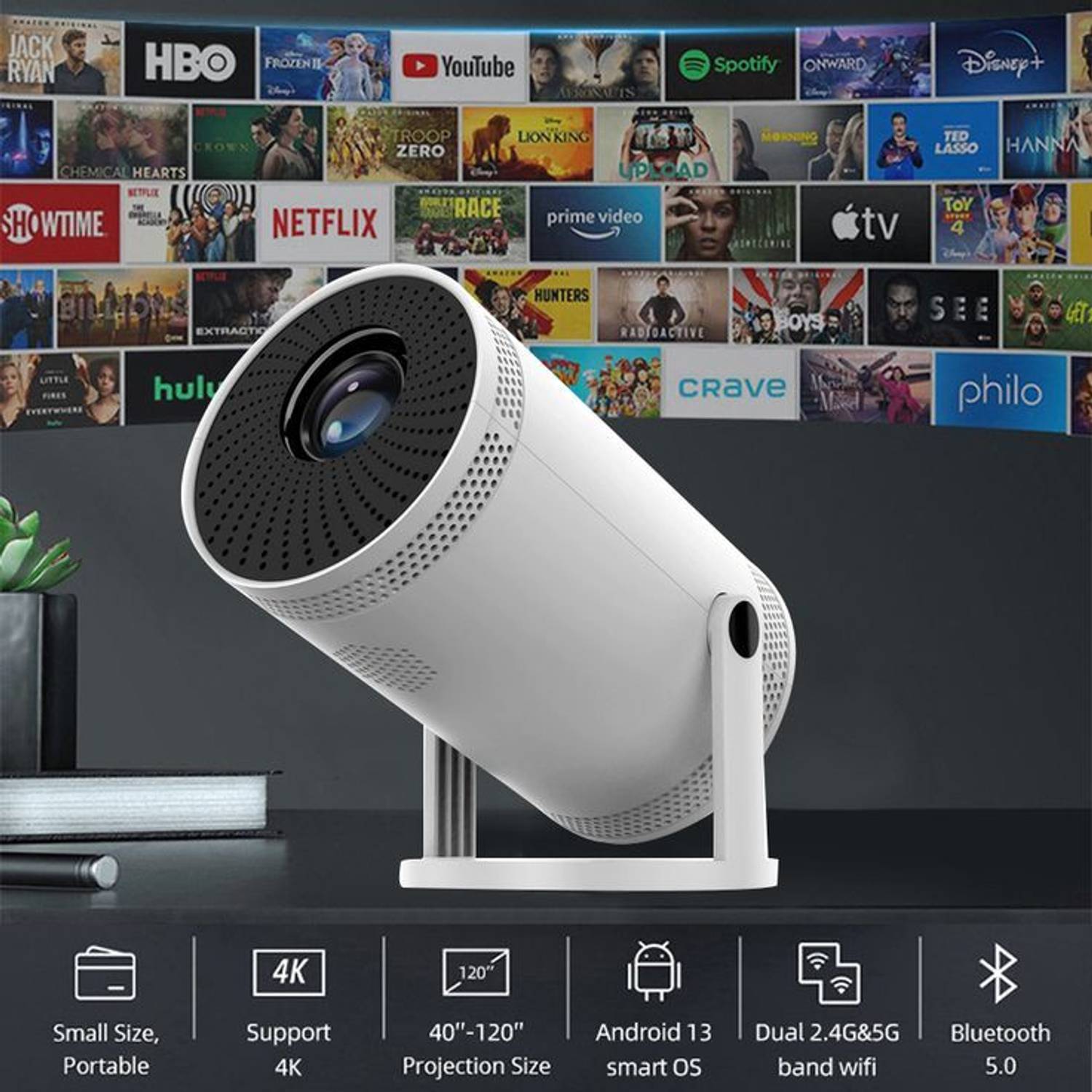 Sagar Smart 4K LED Projector 720p 2500 Lumens - Image 5