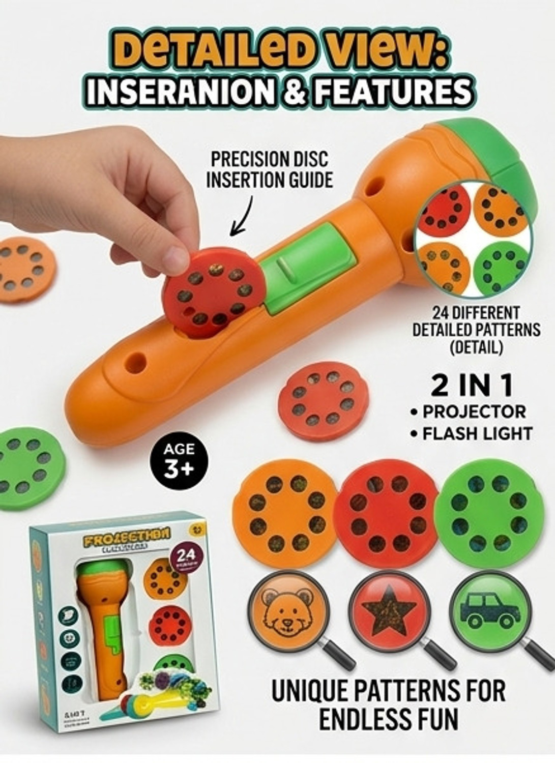 Image of Multiple Verse Kids Projector Multicolor (400 lm) Portable Projector
