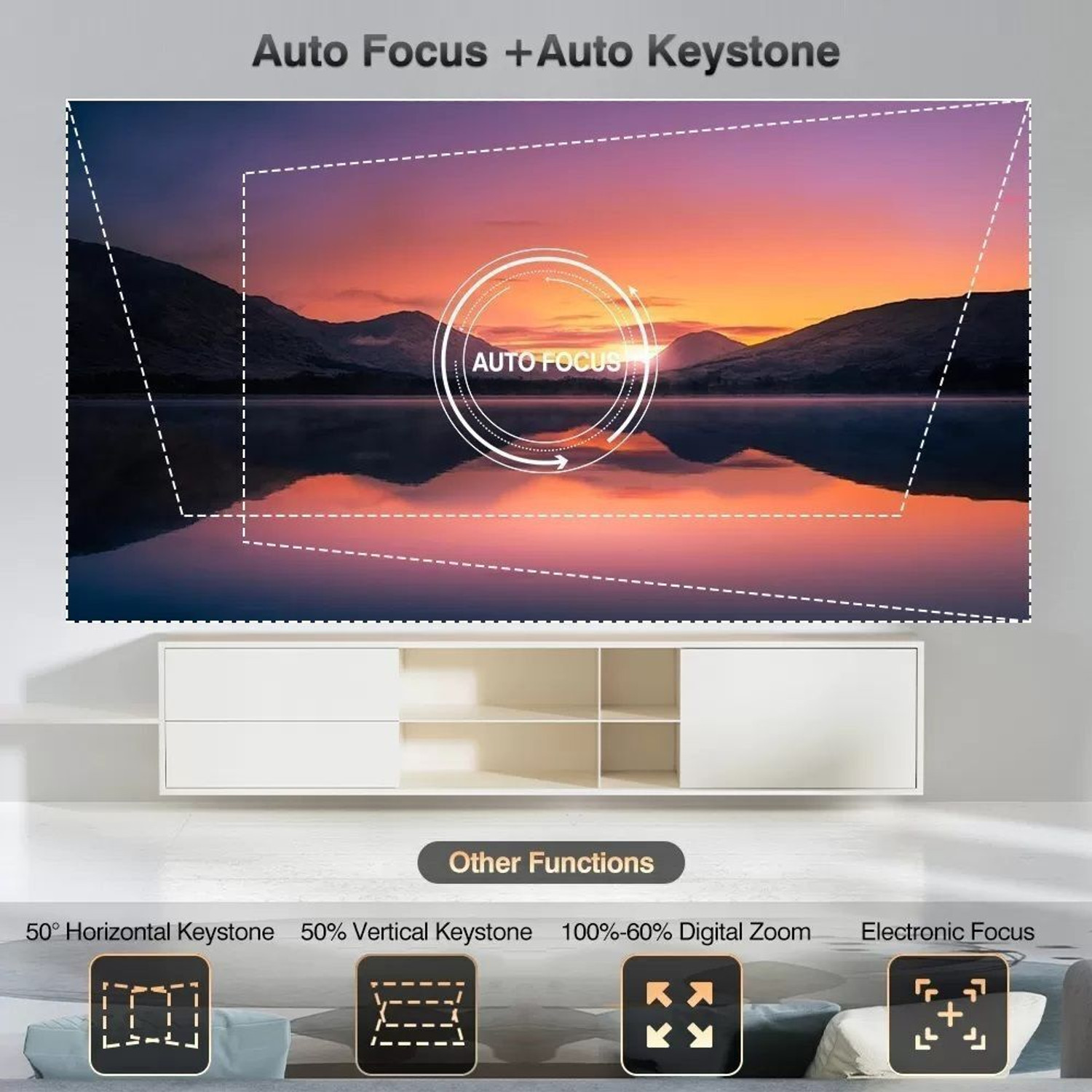 Image of Toptro Dolby Digital Plus Certified Q11 Max Projector 4K Ultra HD,34000 Lumen (16000 lm / Wireless / Remote Controller) Portable Projector
