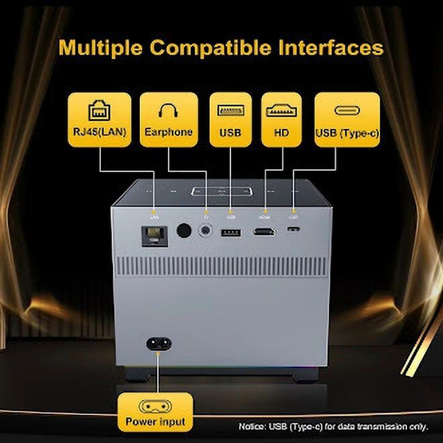 Image of TECHPANDA Xnano Smart Projector with Google TV, 8K Decode & Dolby Audio Support (6000 lm / 1 Speaker / Wireless / Remote Controller) Projector