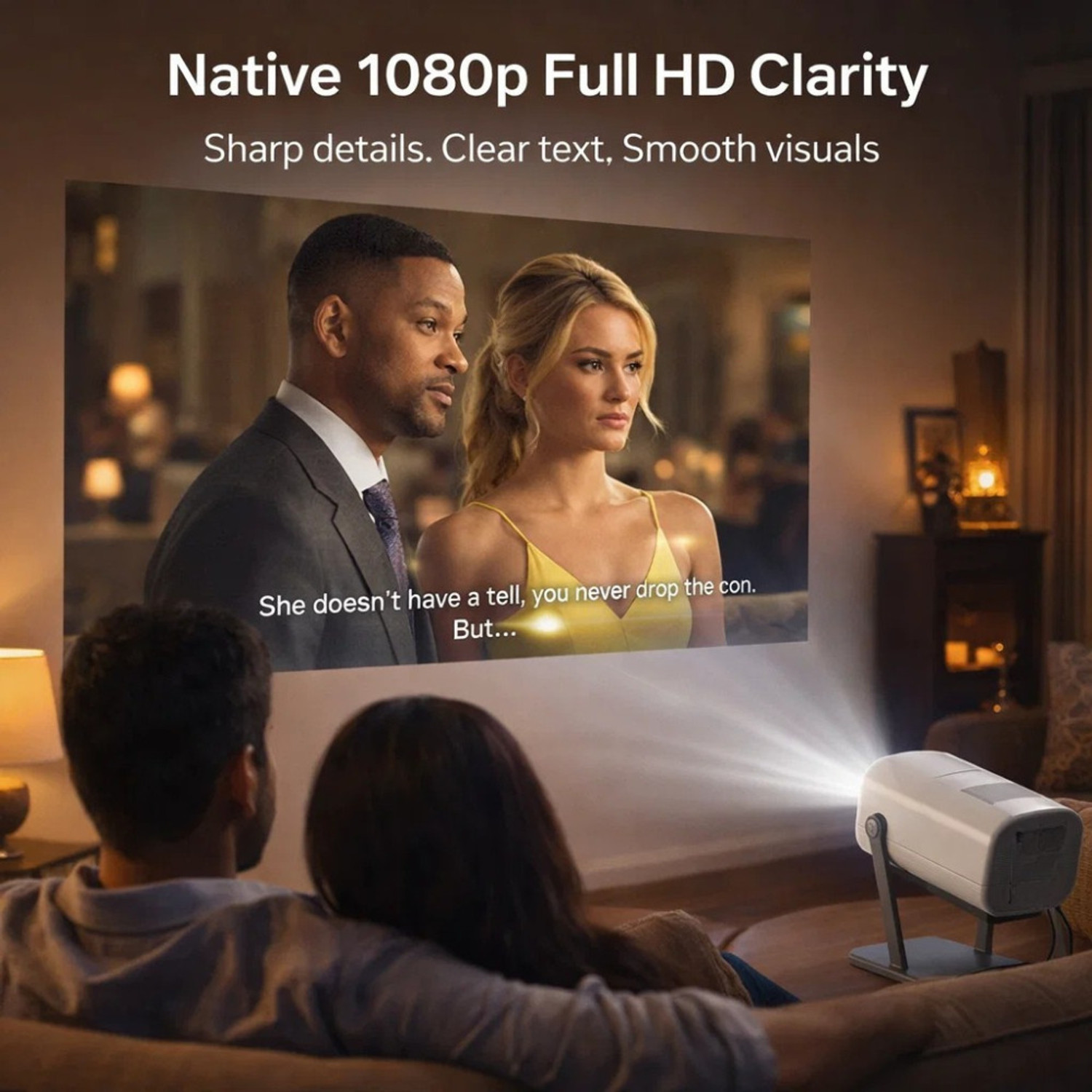 Image of Maizic Smarthome AVITAR 2K Smart LED Projector | Native 1080p | Android 14 | Netflix, YouTube (8000 lm / 1 Speaker / Wireless / Remote Controller) Portable Projector