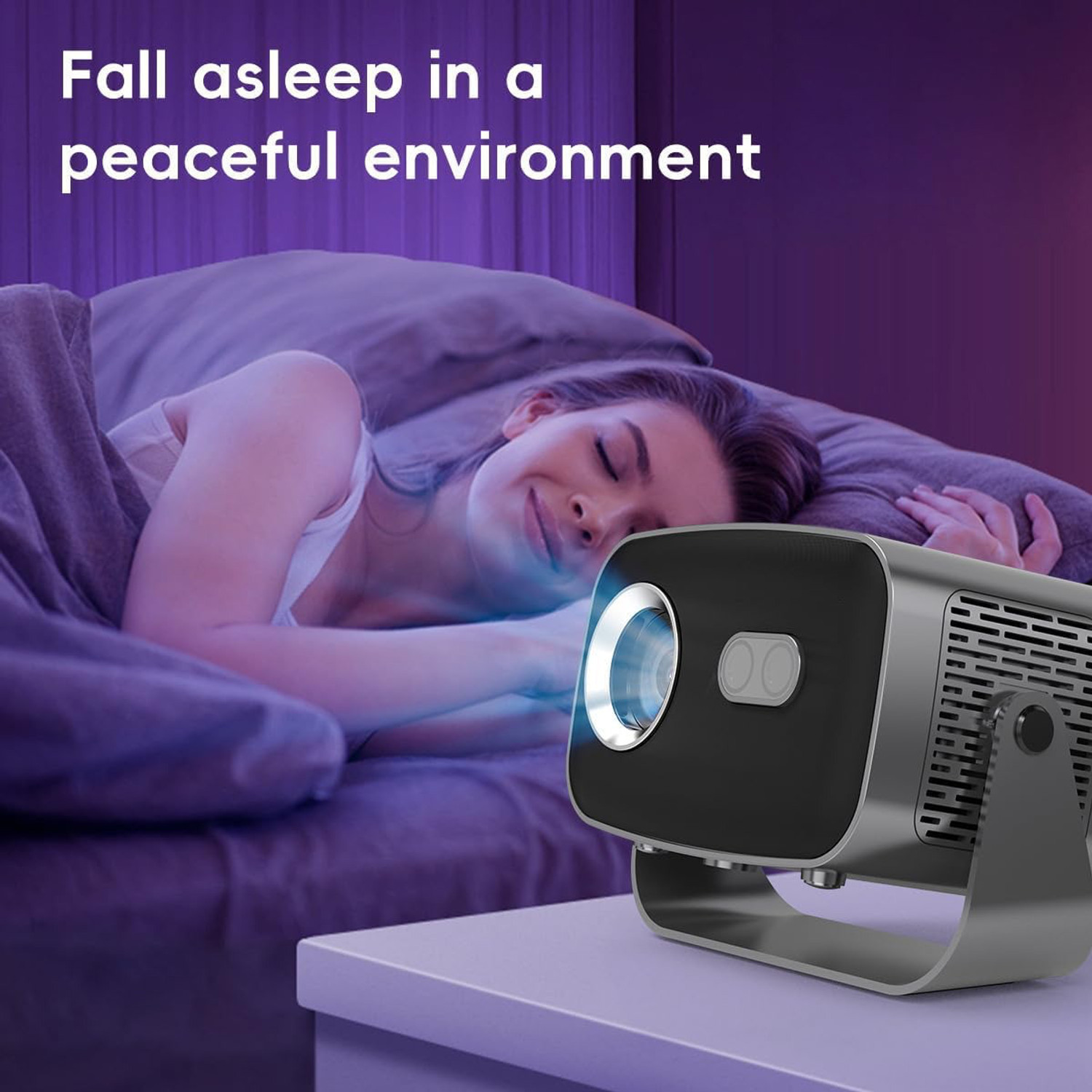Image of Divine creation CineGO Pro Smart LED Projector Full HD 1080P Wireless Screen Mirroring C219 (18000 lm / Wireless / Remote Controller) Portable Projector