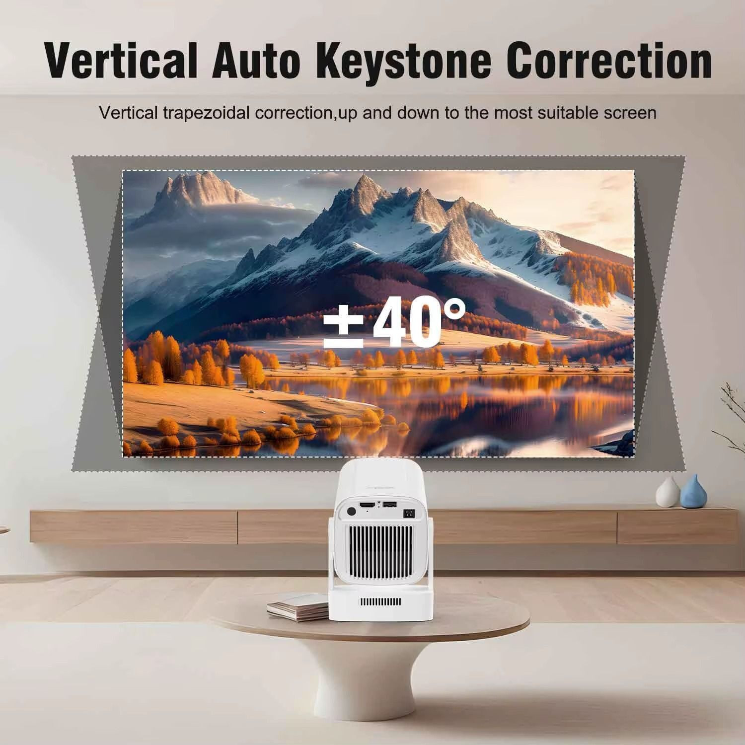 Image of Divine creation HY 260 Smart HD LED Projector with WiFi Built-in Speaker Dual Band WiFi D30 (8000 lm / 1 Speaker / Wireless / Remote Controller) Portable Projector