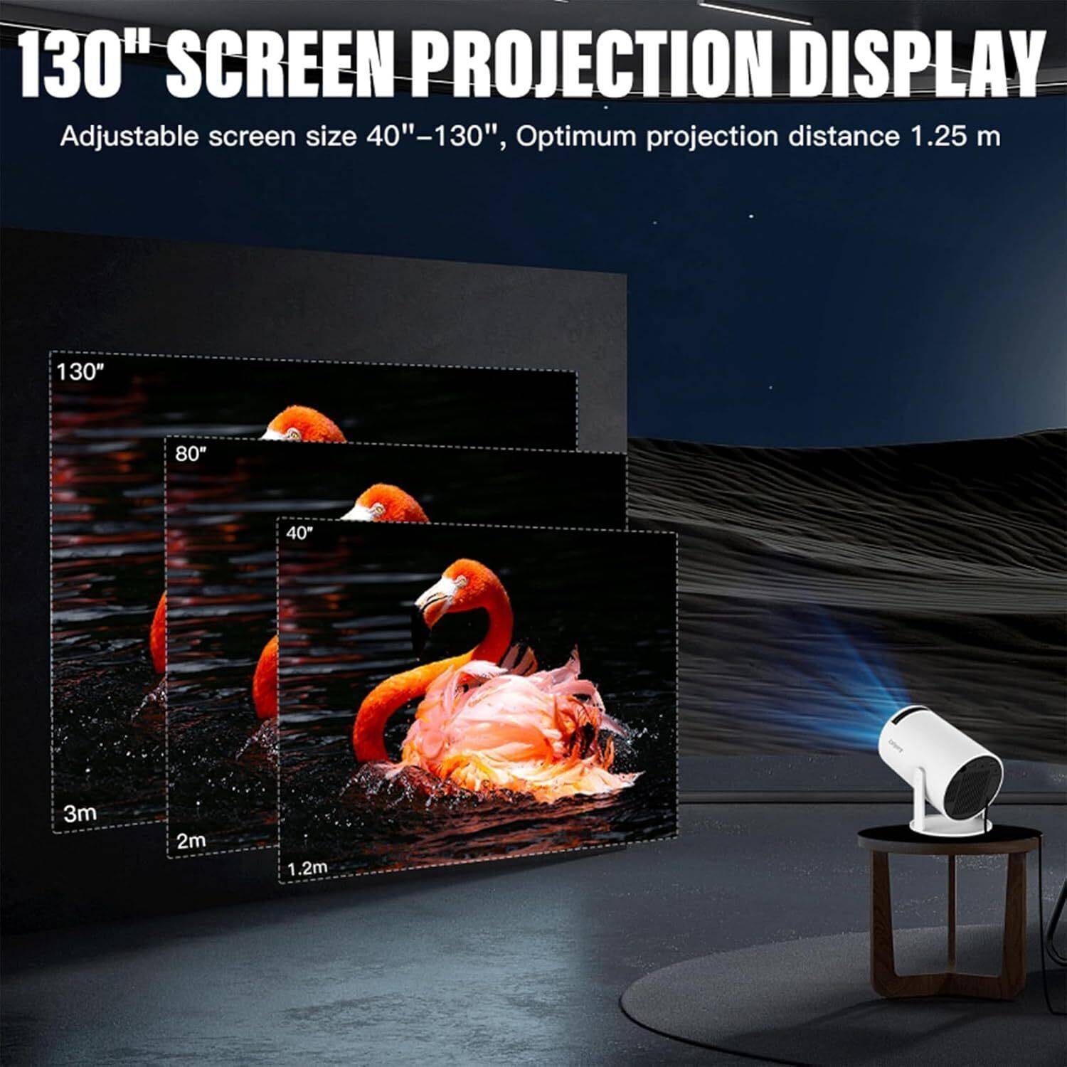 NKY 4K 1080P Portable Projector with 4D Keystone - Image 5