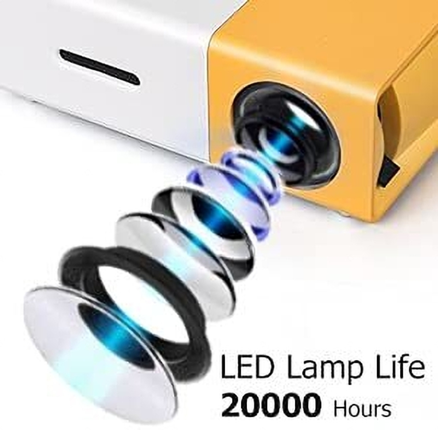 Image of Tech Fuel HD 1080P LED Mini Projector | 400 Lumens | Portable Pocket Theater for Home (400 lm) Portable Projector
