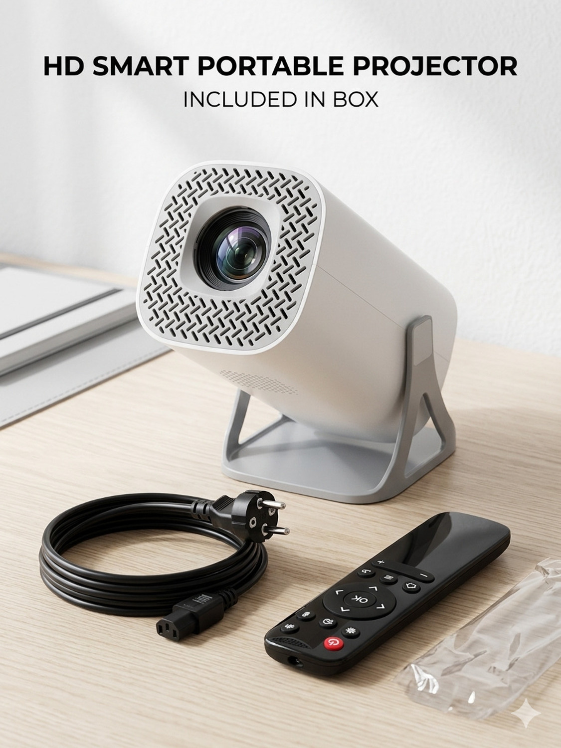 Image of Offtrot 4K Smart Projector (200 lm / 1 Speaker / Wireless / Remote Controller) Portable Projector