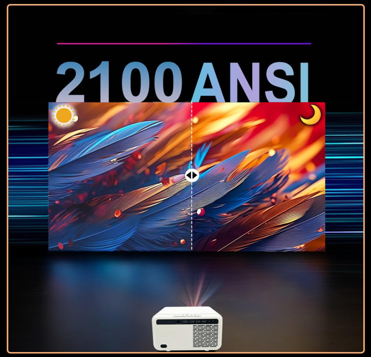Image of Toptro Legend Mini Pro Projector 4K Ultra HD, 26000 Lumens (2300 ANSI), Fully Sealed (24000 lm / Wireless / Remote Controller) Portable Projector