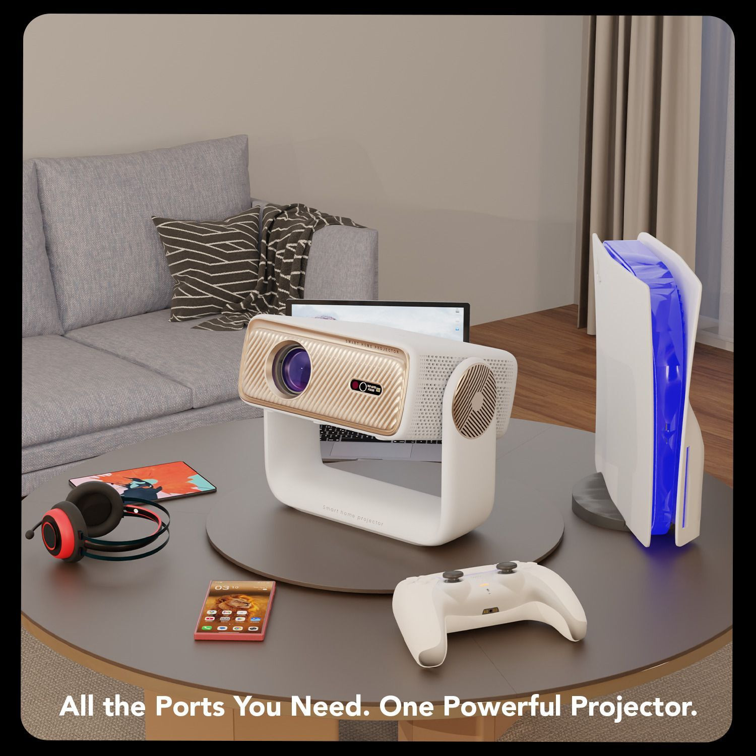 Image of WZATCO Yuva Horizon (22000 lm / 1 Speaker / Wireless / Remote Controller) Projector