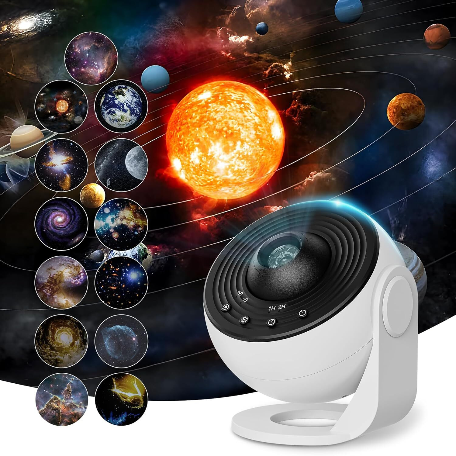 Image of WOLBLIX Galaxy Projector Pro for Bedroom, 13 in 1 Planetarium Star Projector (1 lm) Portable Projector