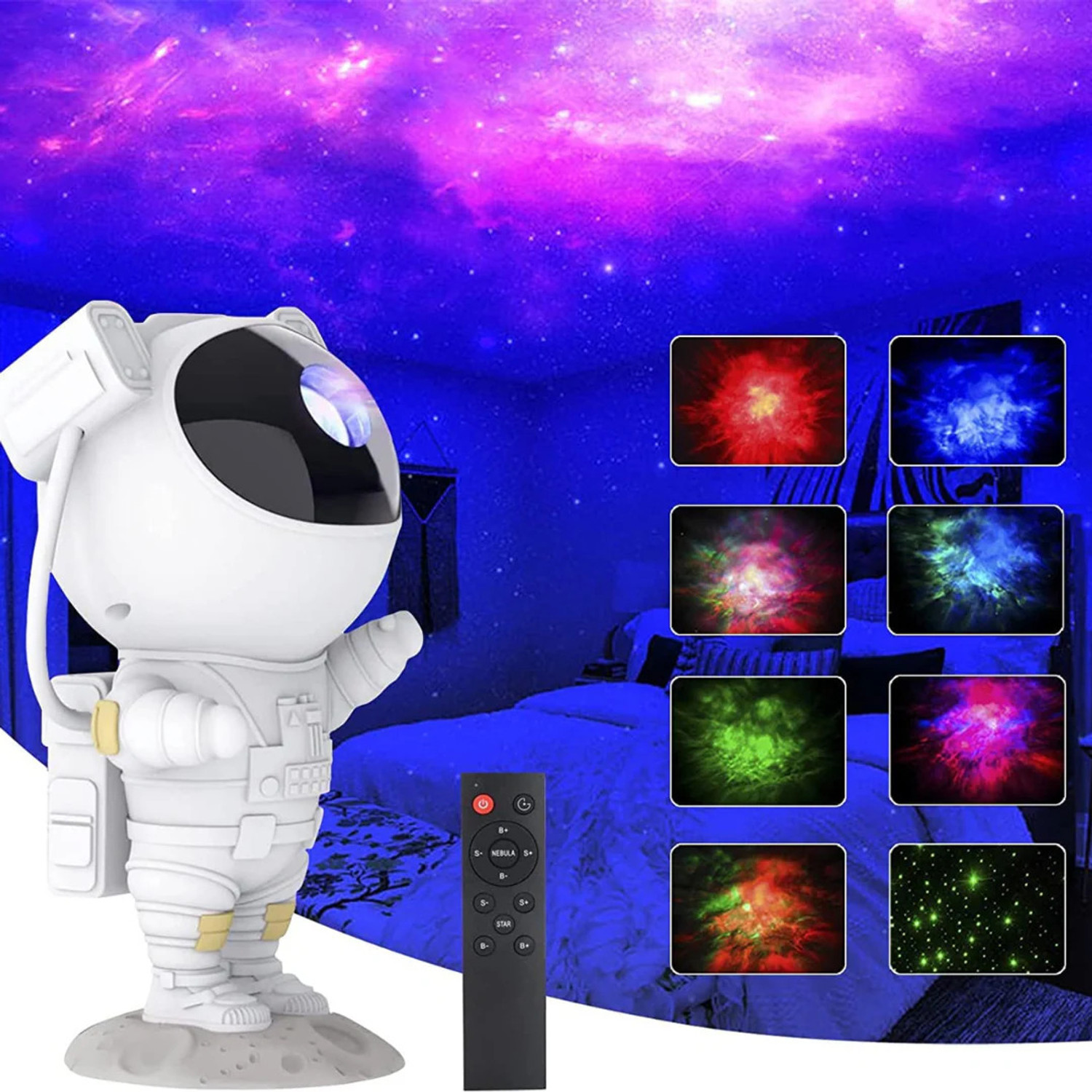 Image of Quick Shop 99 Astronaut Galaxy Light Projector Night (25 lm) Portable Projector