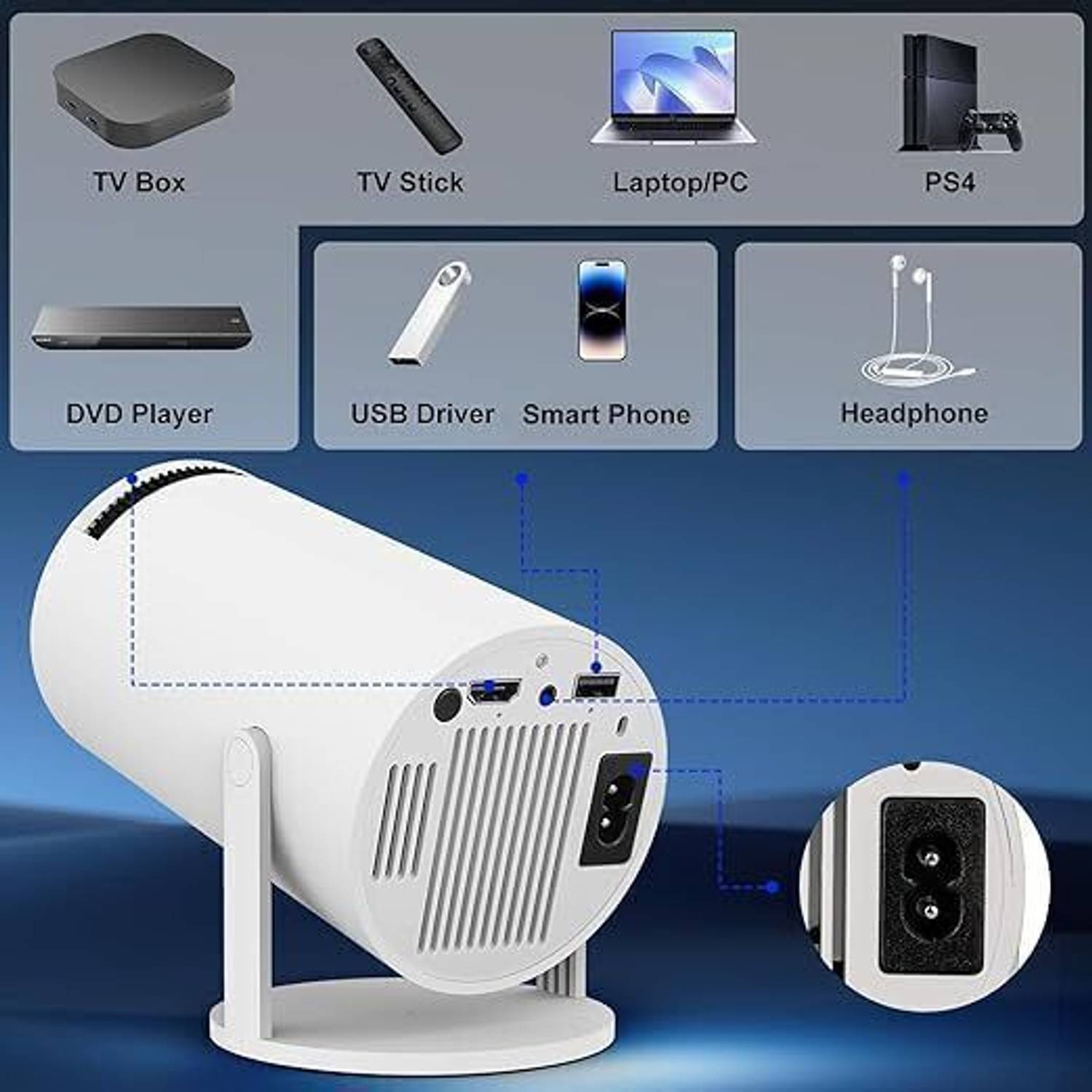 Steepify HY300 Mini LCD Projector - Image 3