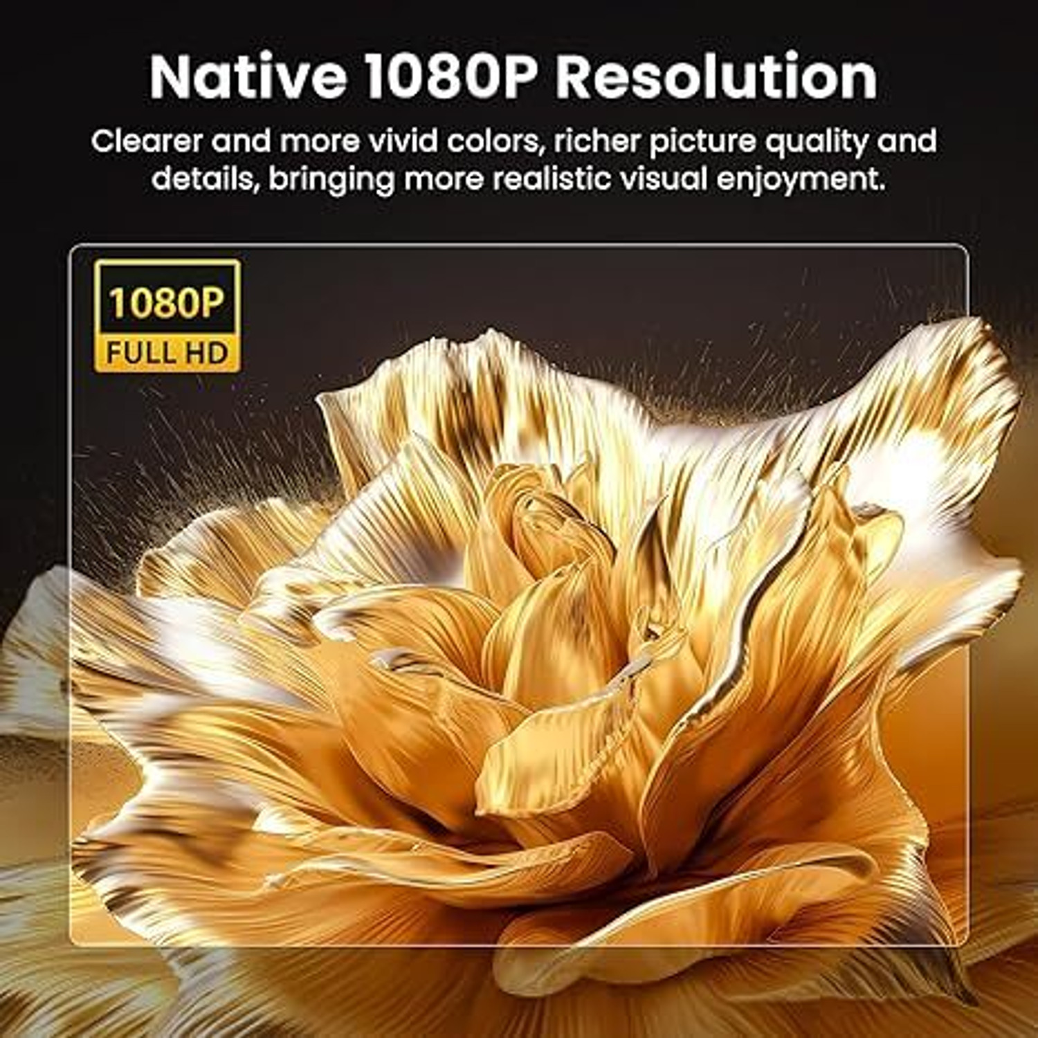 Image of Reysol Projector Auto Focus Keystone 12 Android True 4K HDR 10 Smart Touch Button (20000 lm / 2 Speaker / Wireless / Remote Controller) Portable Projector