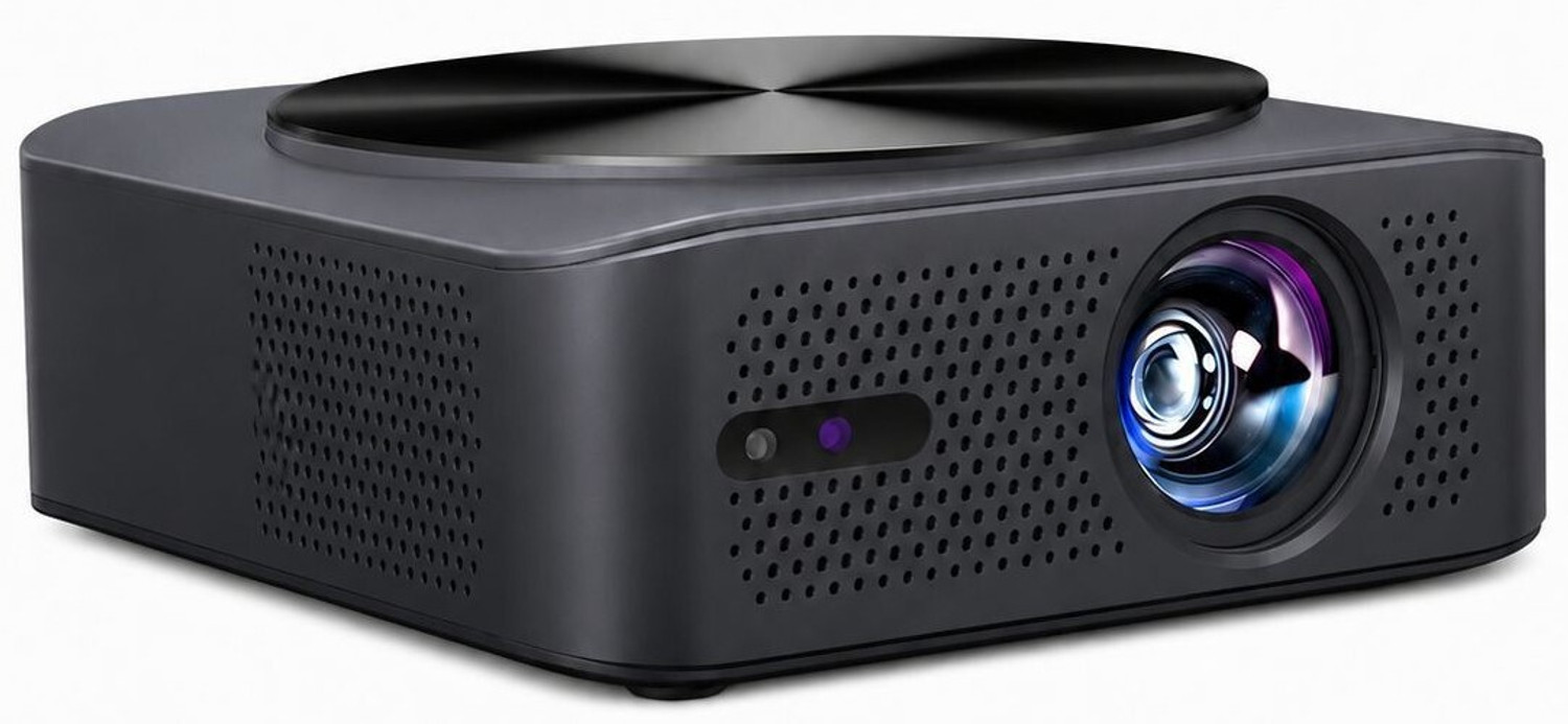 Image of Reysol Projector|4k decoding|Native 1080P|WiFi|Miracast|Brighter 25000 lumens|Auto Focu (25000 lm / 1 Speaker / Wireless / Remote Controller) Portable Projector