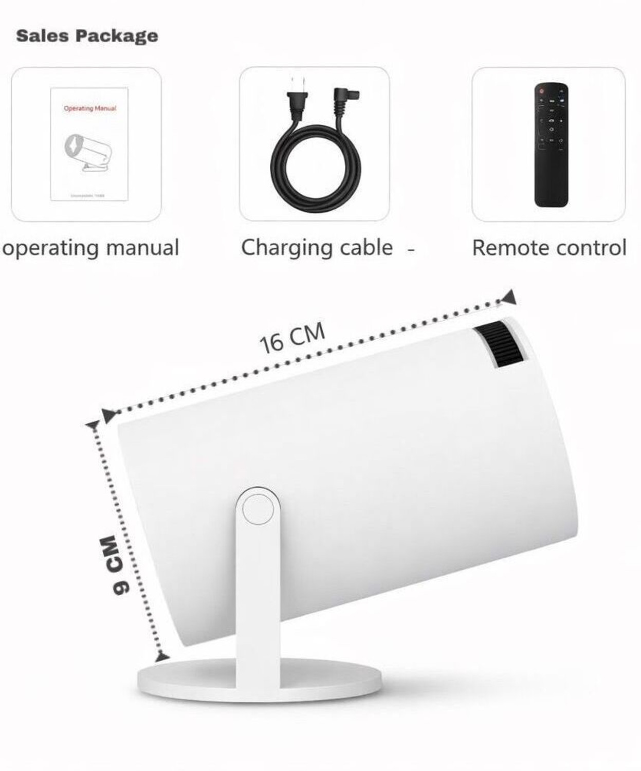 Image of Steepify HY300 Pro 4K Support,Native 720P Android 11 Wifi Bluetooth Miracast (4800 lm / 1 Speaker / Wireless / Remote Controller) Portable Projector