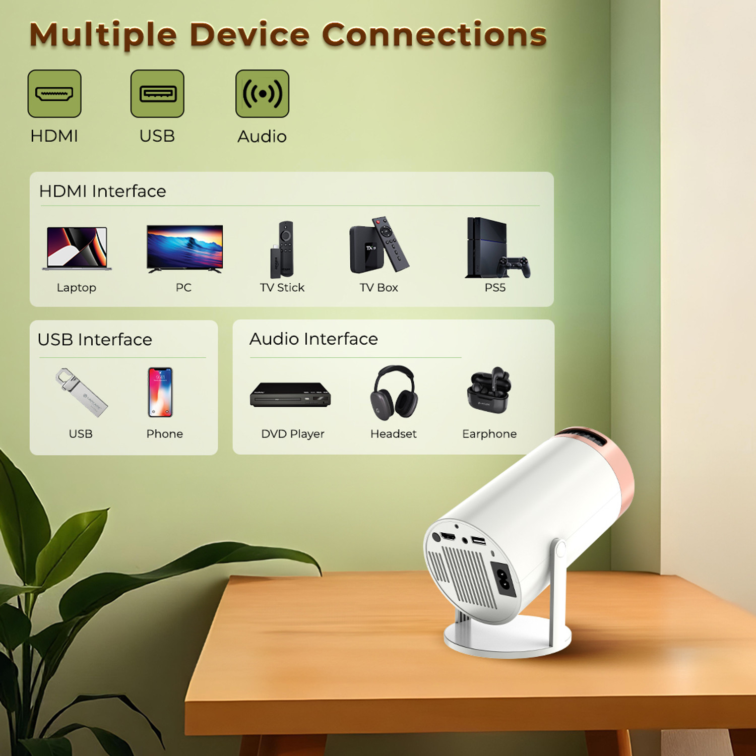 Image of LAPCARE Laplay LLP-012 LED Projector (2500 lm / Remote Controller) Portable Projector