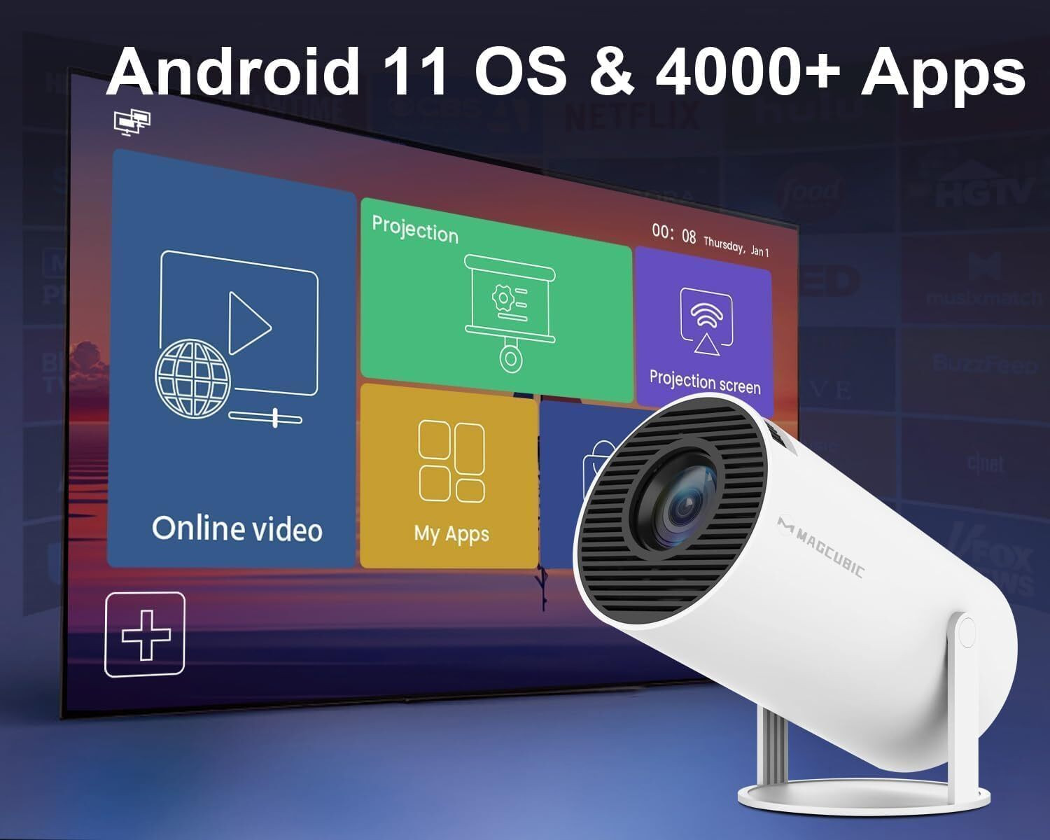 Image of VYNEX UltraView Projector (5500 lm / 1 Speaker / Remote Controller) Portable Projector